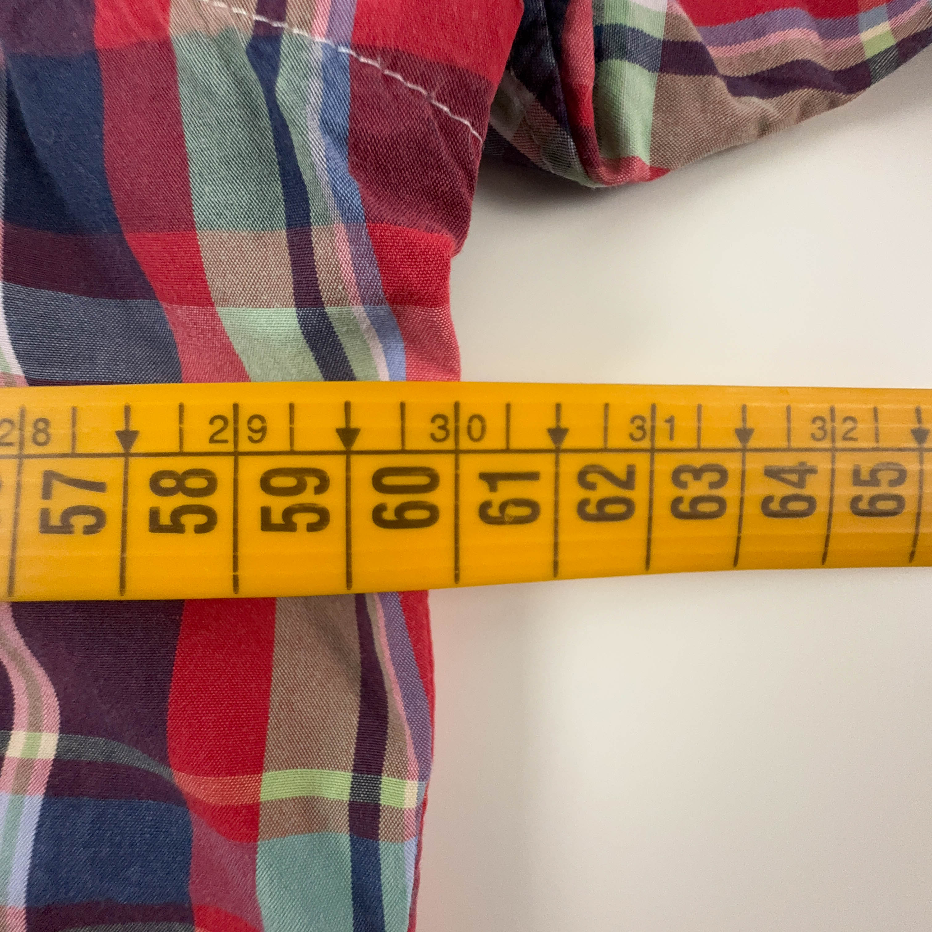 Camicia Ralph Lauren a quadri rossa blu e verde in cotone custom fit - Taglia L/XL uomo