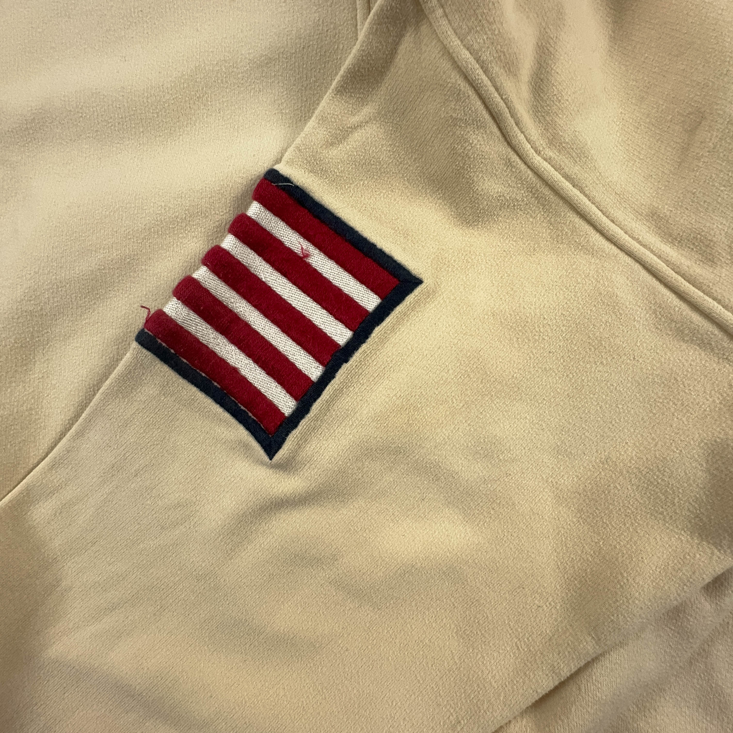 Felpa Best Company Vintage beige quarter zip anni 80/90 - Taglia L/XL uomo