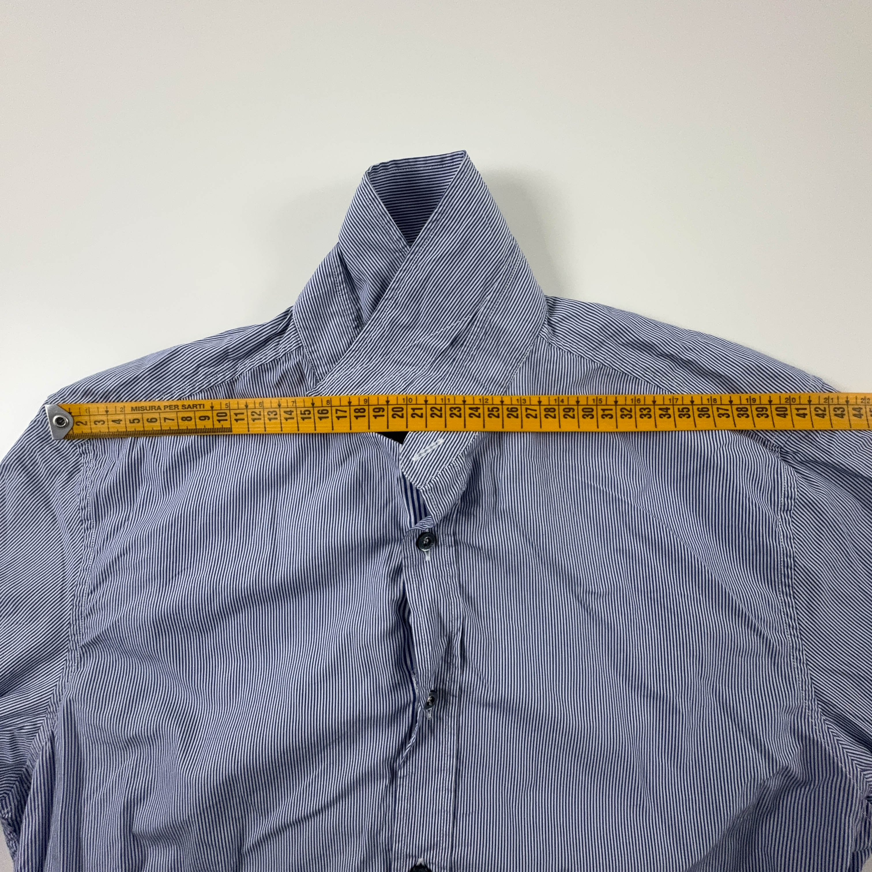 Camicia Gucci classic a righe blu e bianca - Taglia 37 - 14 1/2 uomo