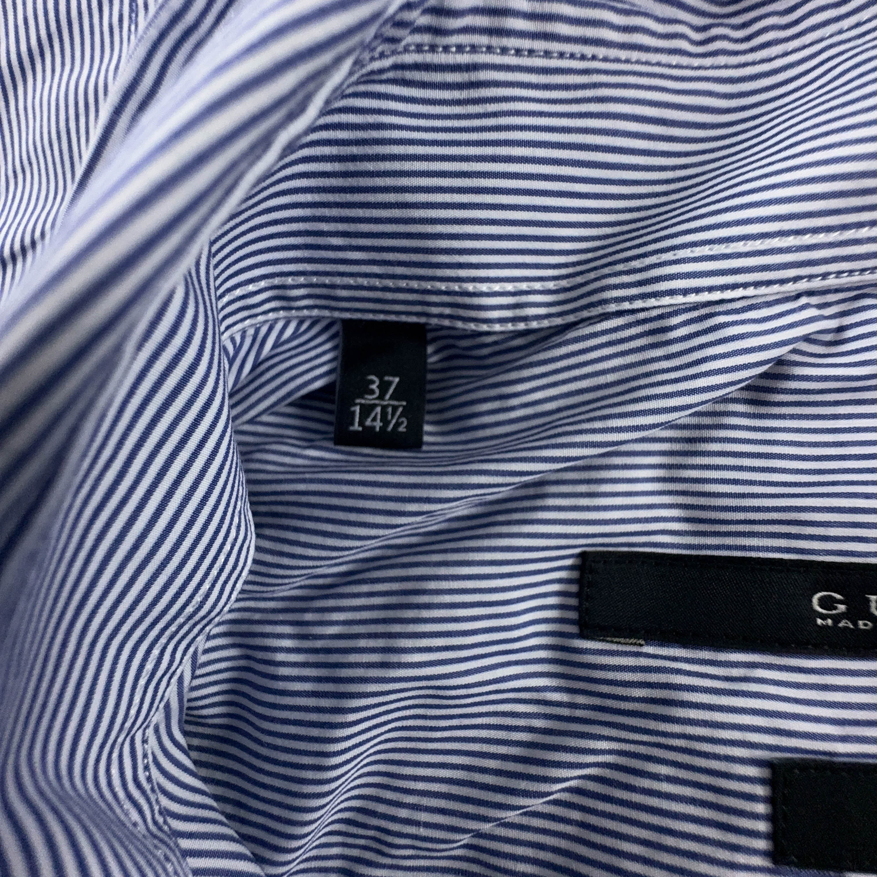 Camicia Gucci classic a righe blu e bianca - Taglia 37 - 14 1/2 uomo