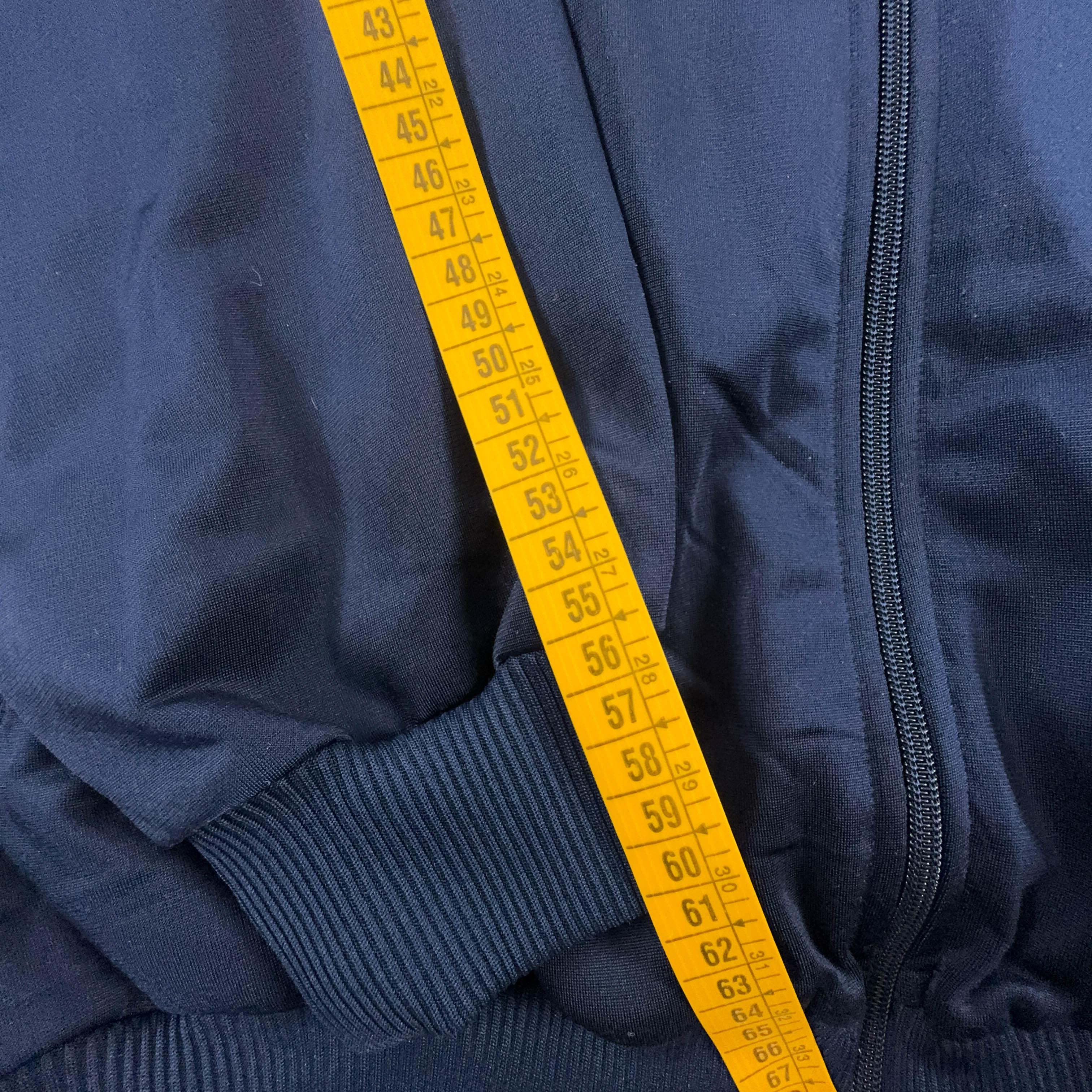 Felpa Adidas Vintage blu e viola con zip anni 80 - Taglia D7 F186 uomo