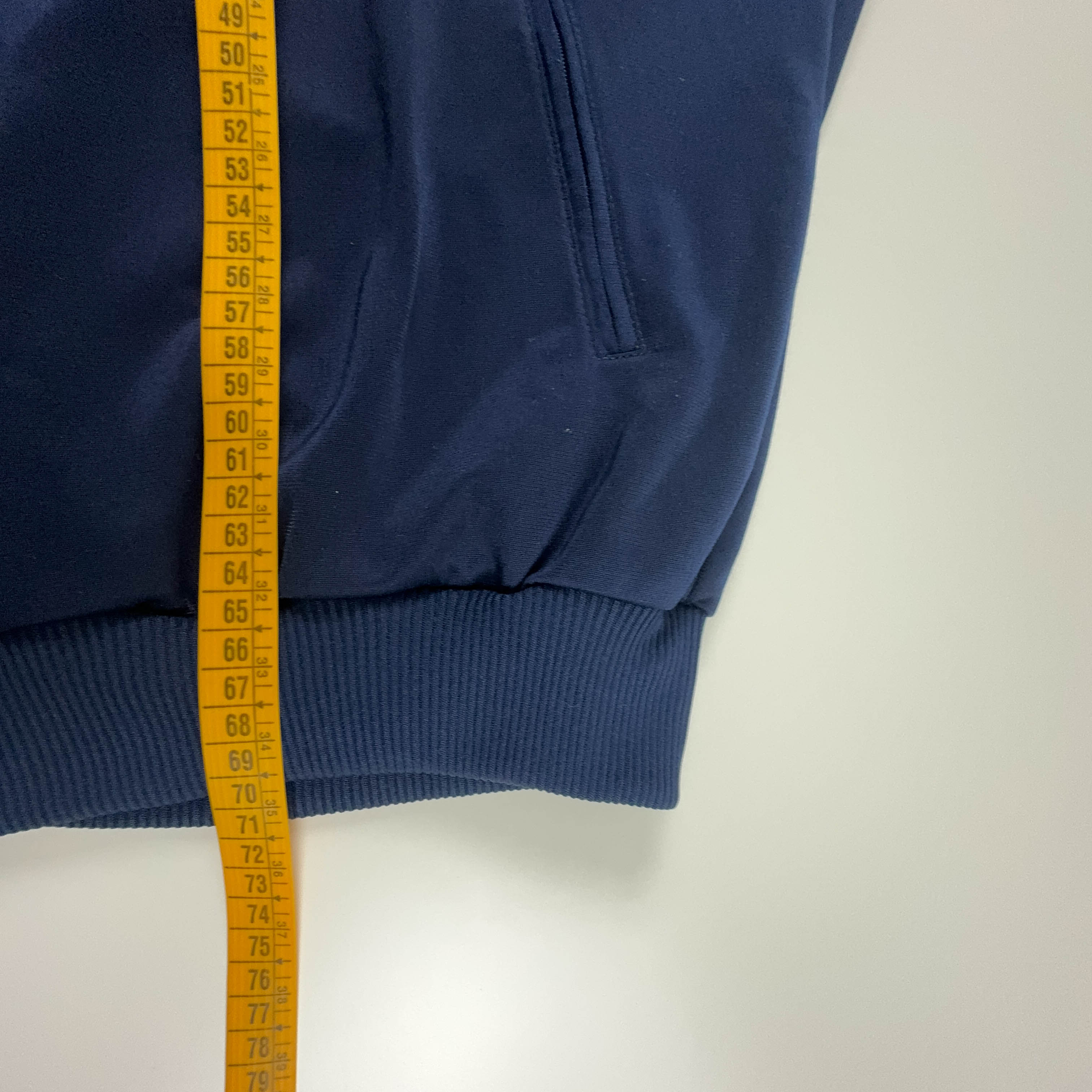 Felpa Adidas Vintage blu e viola con zip anni 80 - Taglia D7 F186 uomo