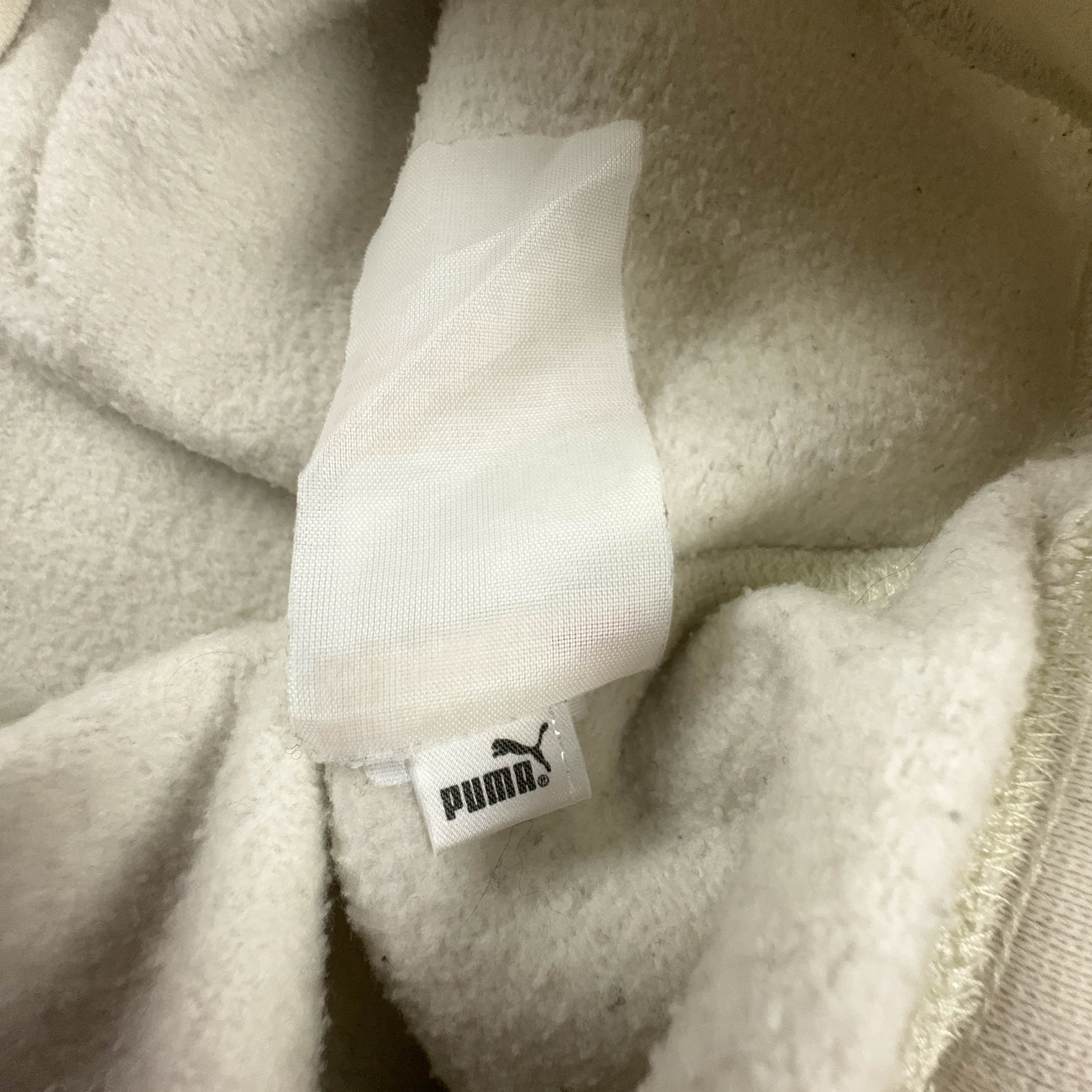 Felpa Puma Vintage bianca a girocollo anni 2000 logo grande - Taglia M uomo