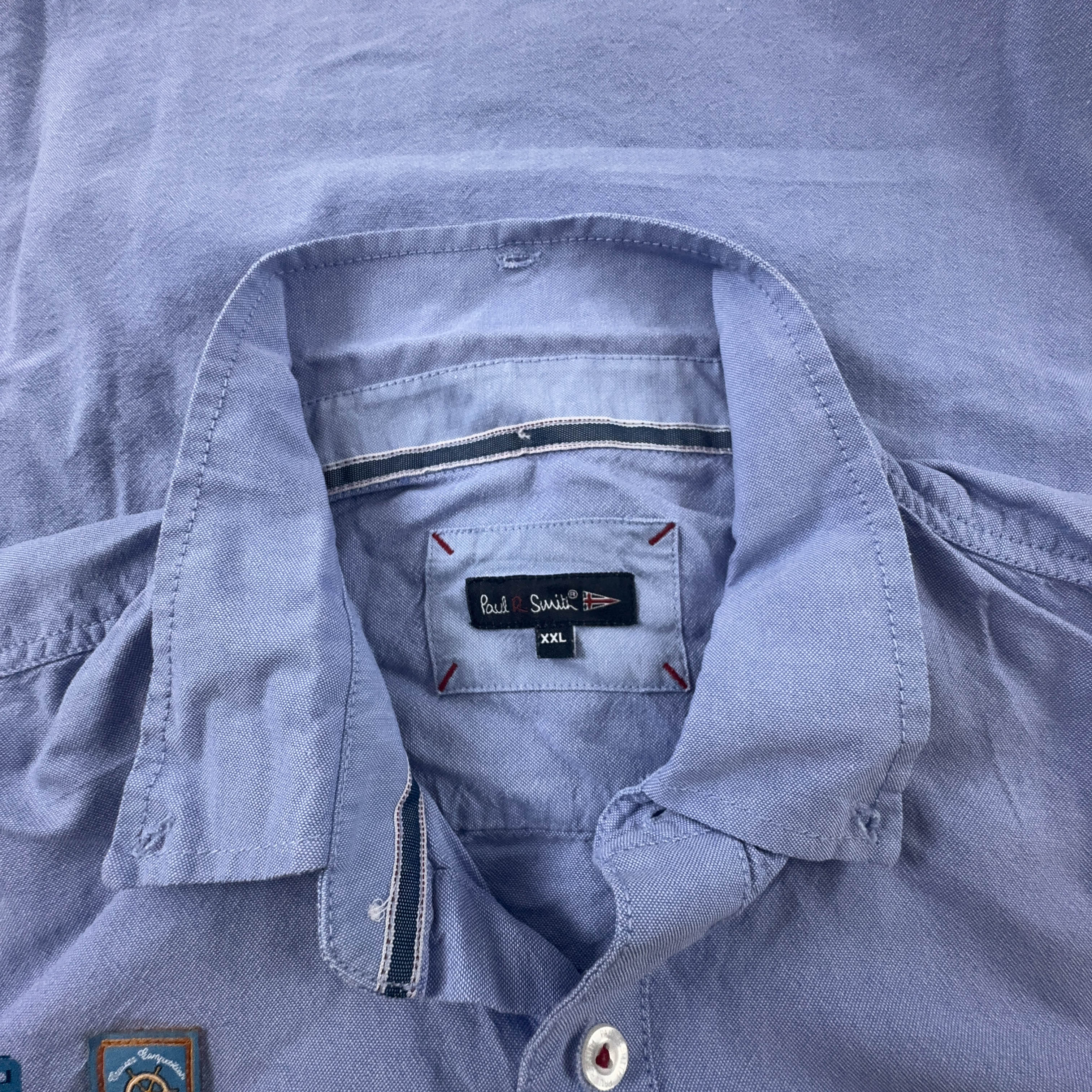 Camicia Paul Smith azzurra a tinta unita in cotone - Taglia XXL uomo
