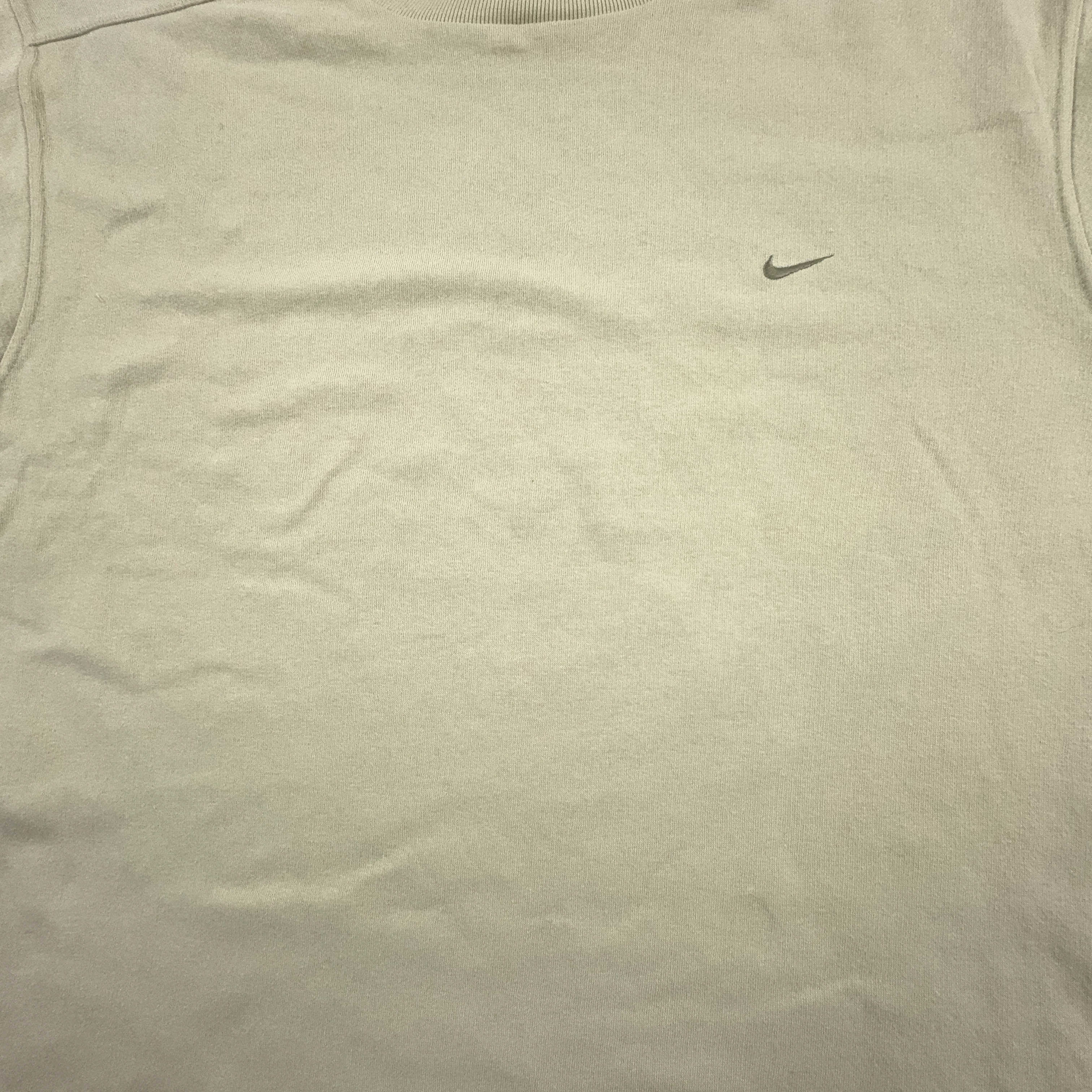 Felpa Nike Vintage panna a girocollo anni 2000 - Taglia L 183 uomo