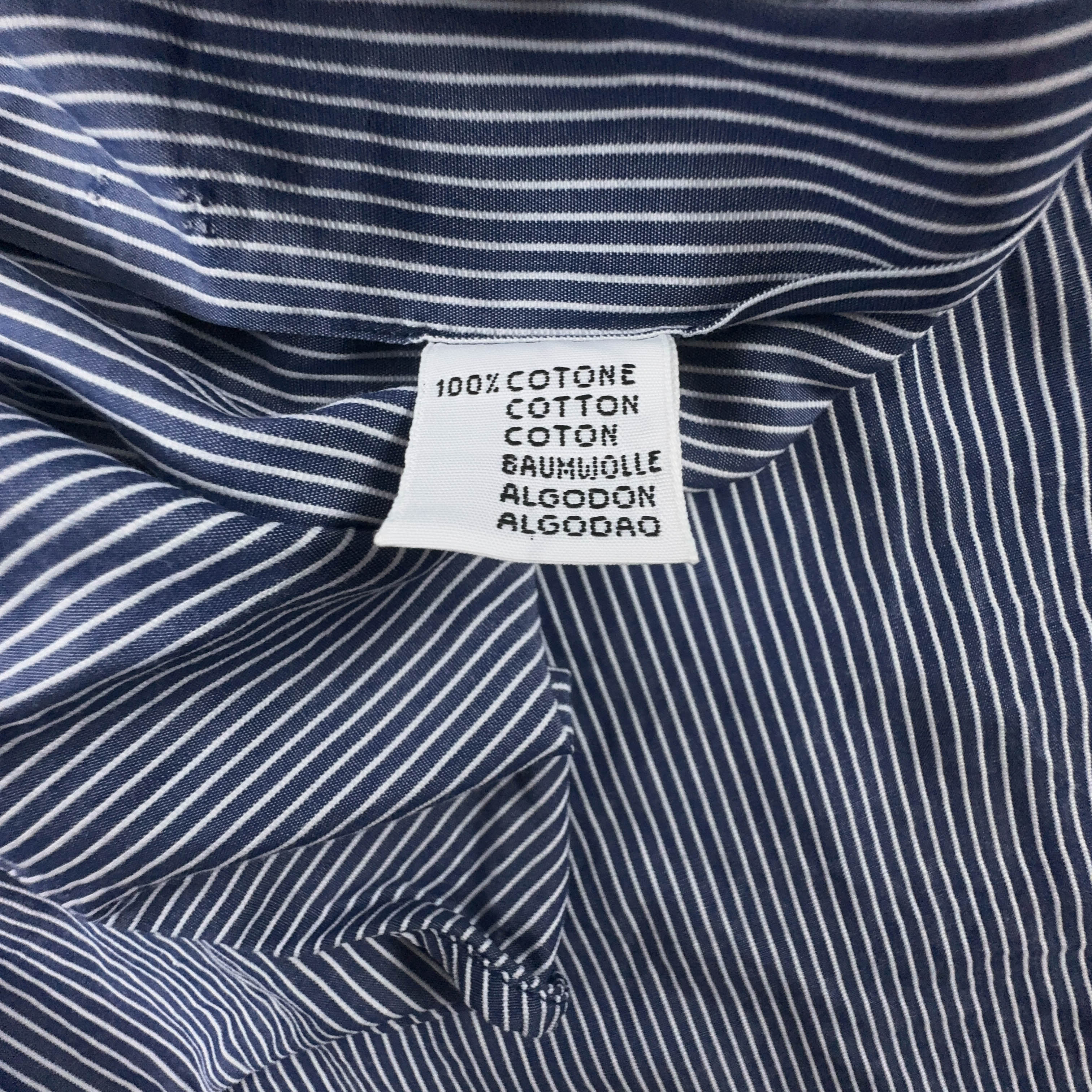 Camicia Valentino a righe blu e bianca - Taglia 16 1/2 - 42 uomo