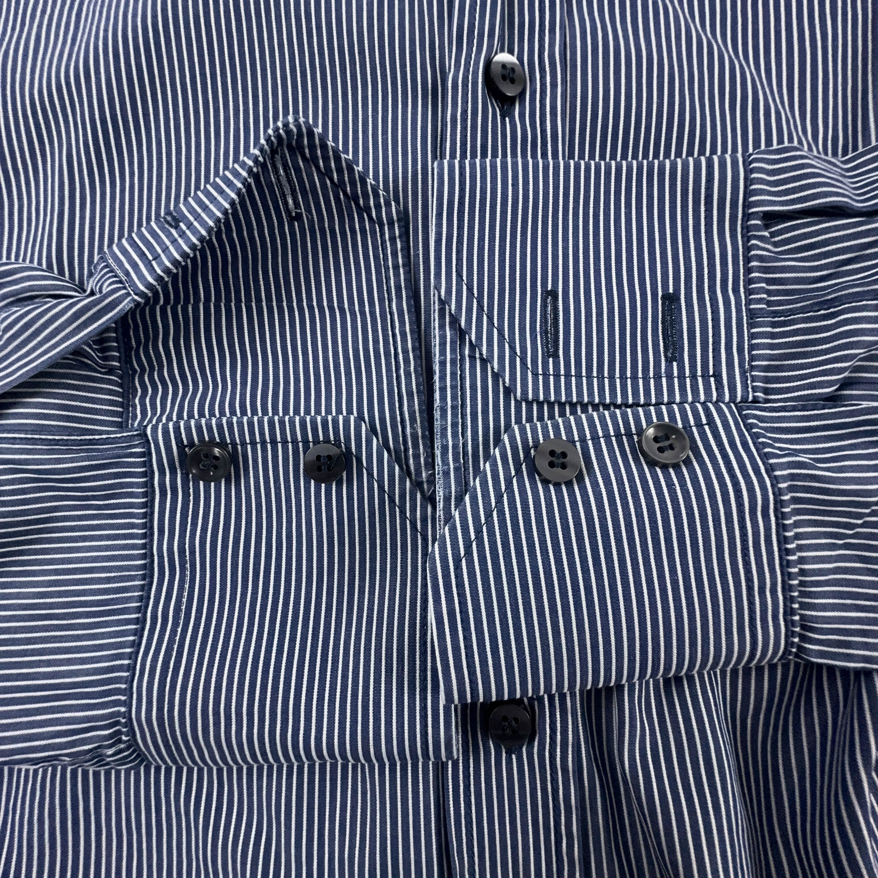 Camicia Valentino a righe blu e bianca - Taglia 16 1/2 - 42 uomo