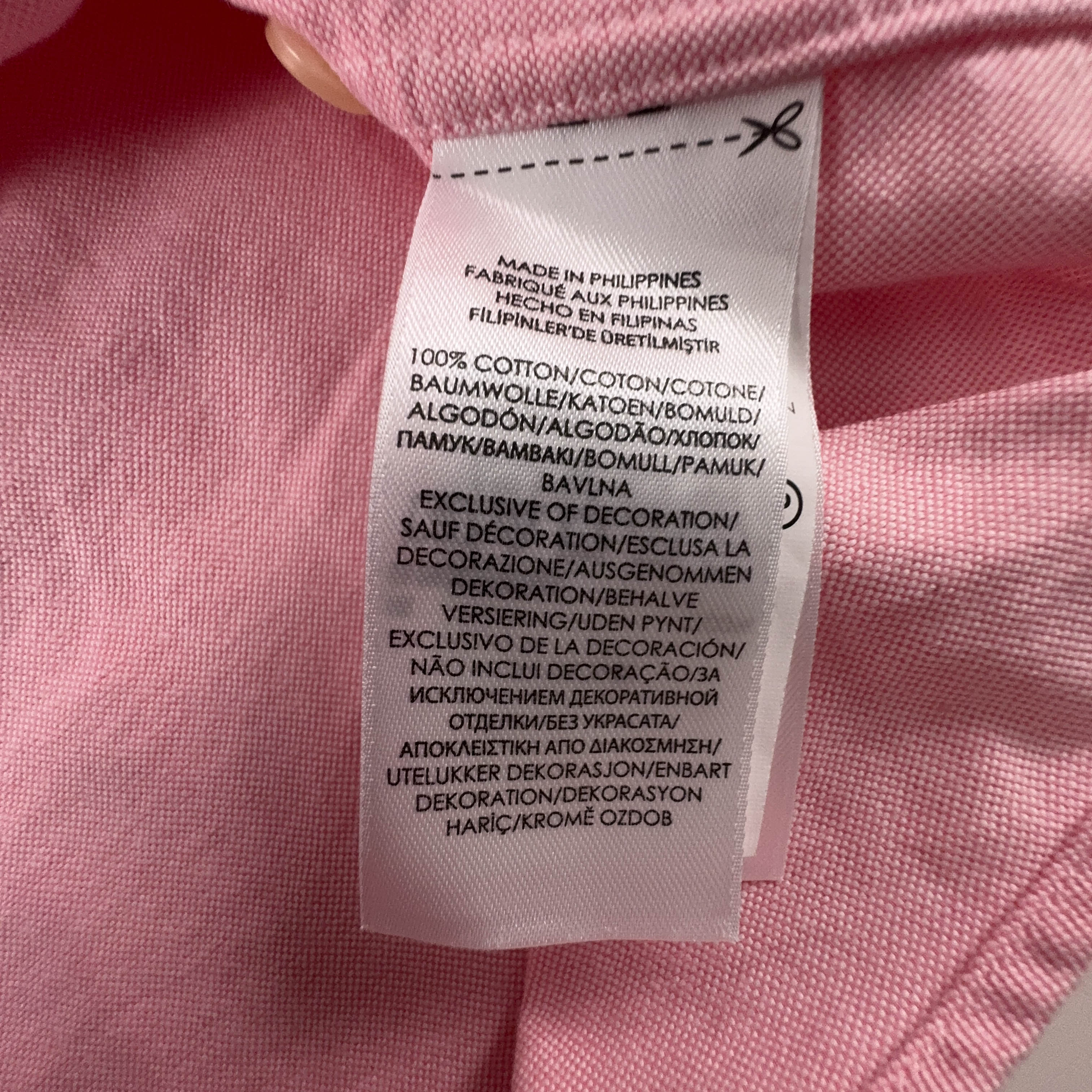 Camicia Ralph Lauren rosa a tinta unita in cotone classic fit - Taglia XXL uomo