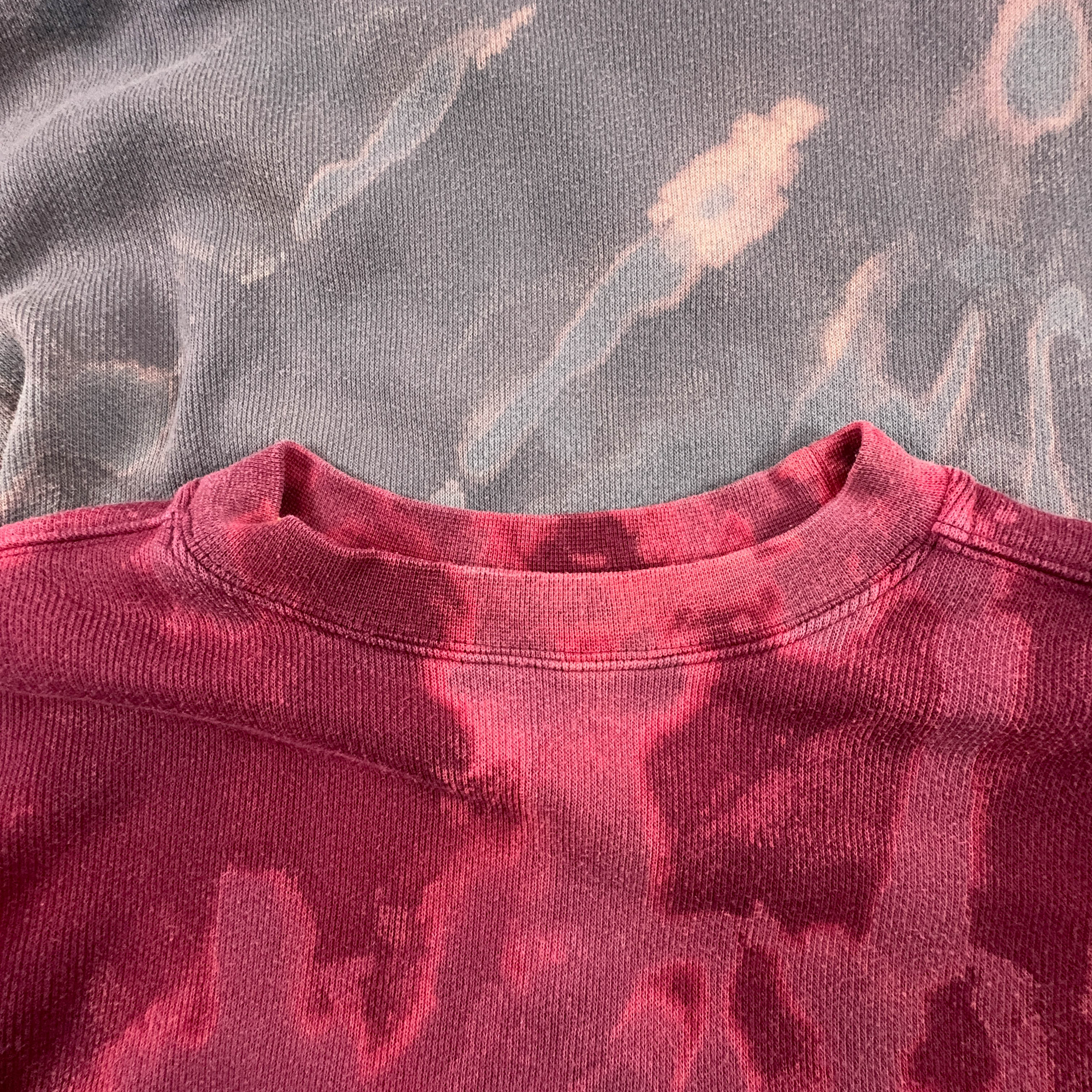 Felpa Nike Vintage Tie Dye rossa e grigia a girocollo anni 2000 - Taglia S/M 173 uomo