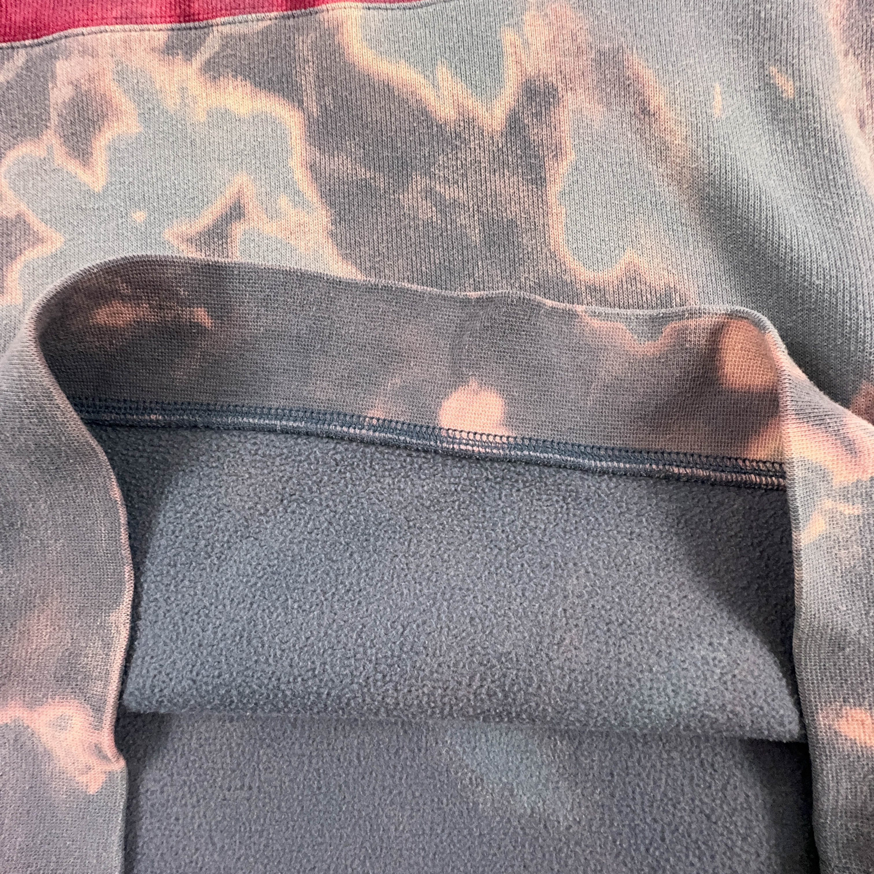 Felpa Nike Vintage Tie Dye rossa e grigia a girocollo anni 2000 - Taglia S/M 173 uomo