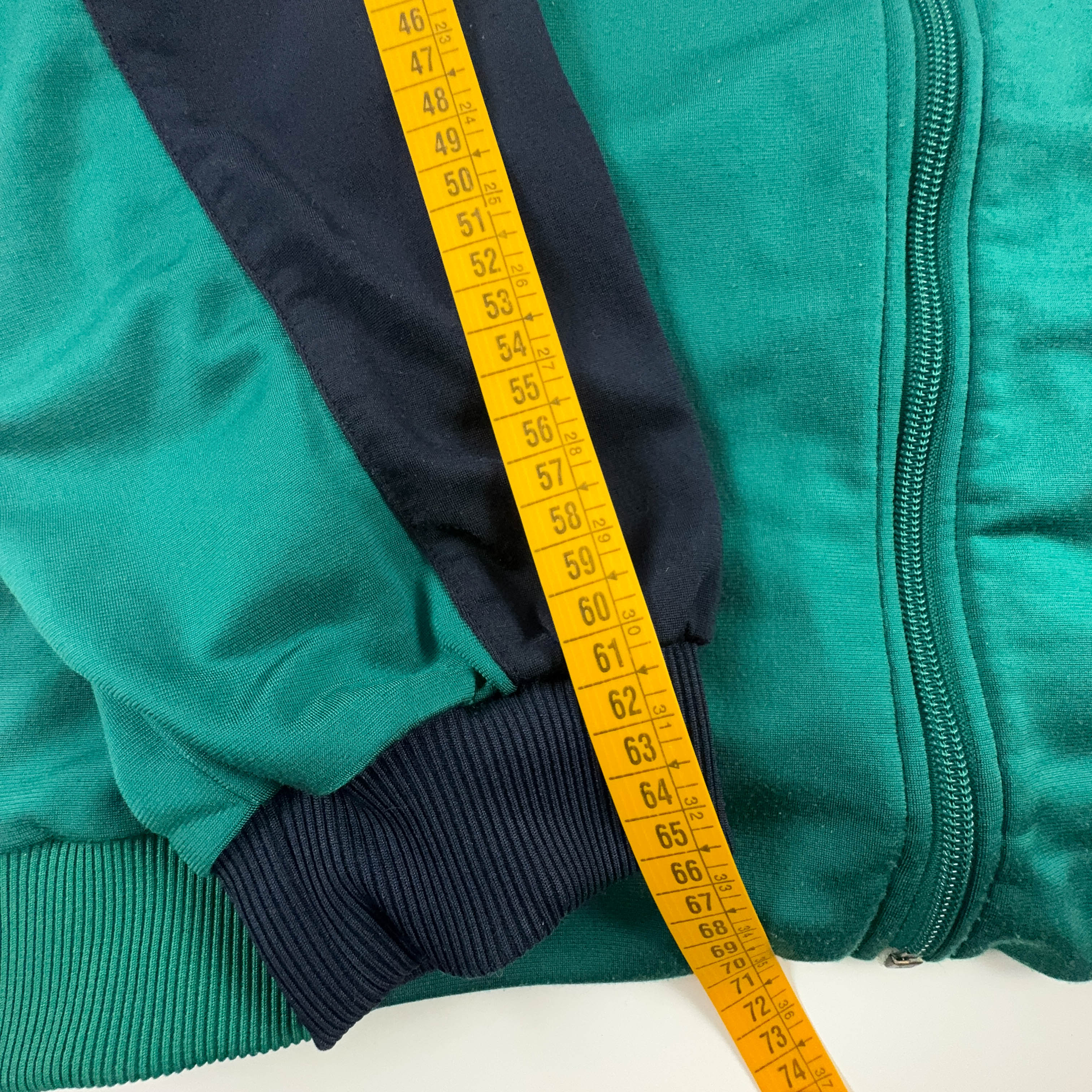 Felpa Puma Vintage verde e blu scuro con zip anni 2000 - Taglia XL uomo