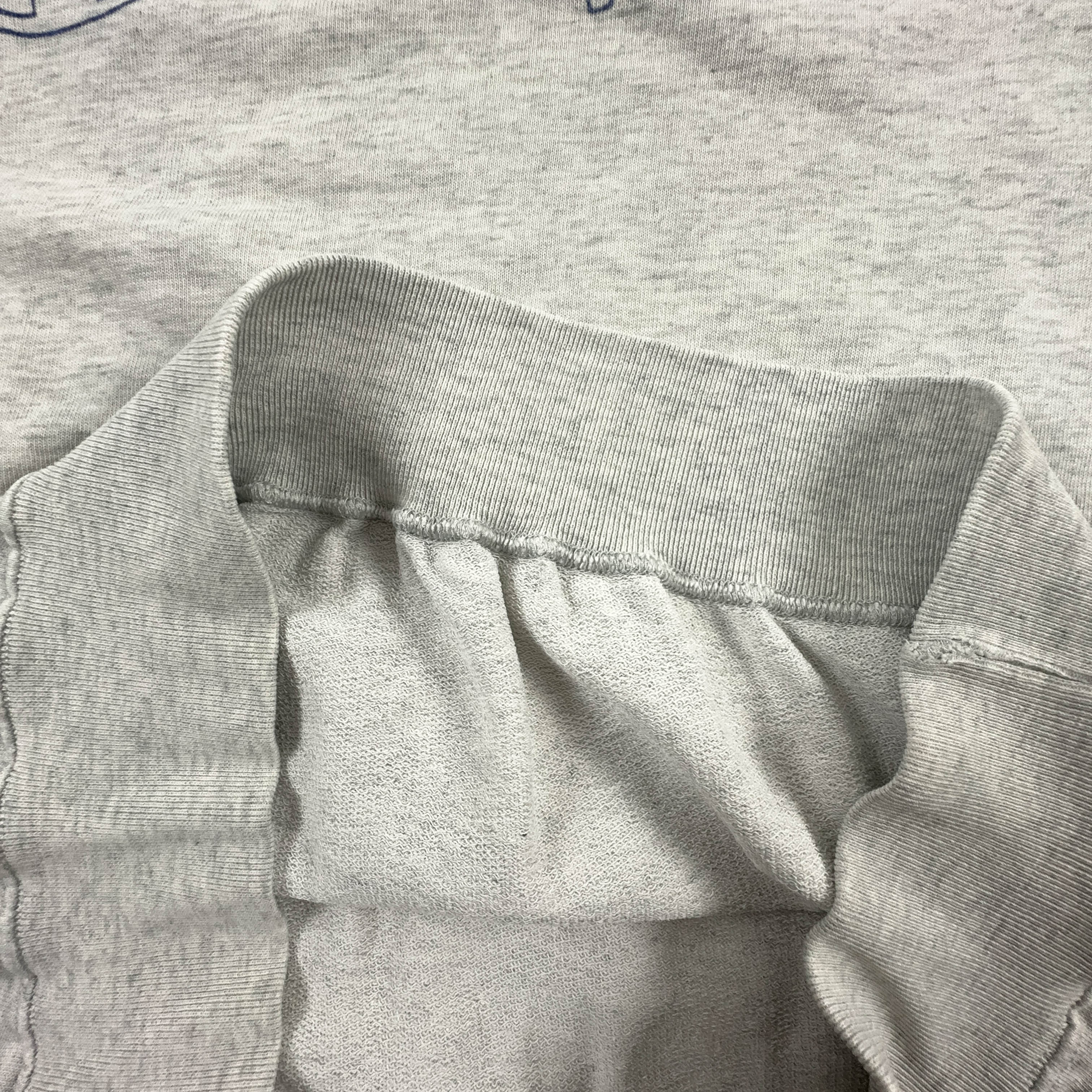 Felpa Champion Vintage grigia a girocollo con logo stampato anni 90 - Taglia S/M uomo