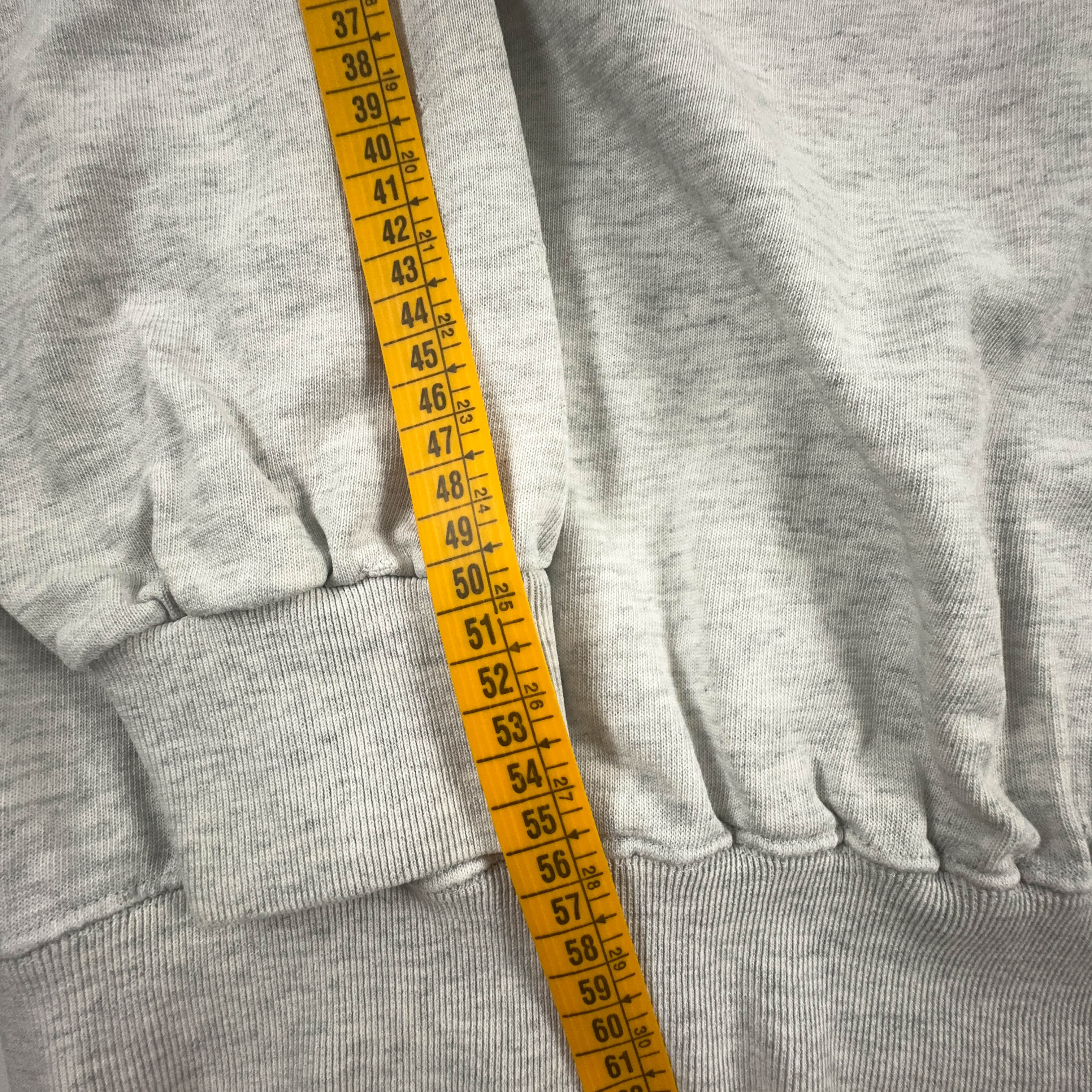 Felpa Champion Vintage grigia a girocollo con logo stampato anni 90 - Taglia S/M uomo