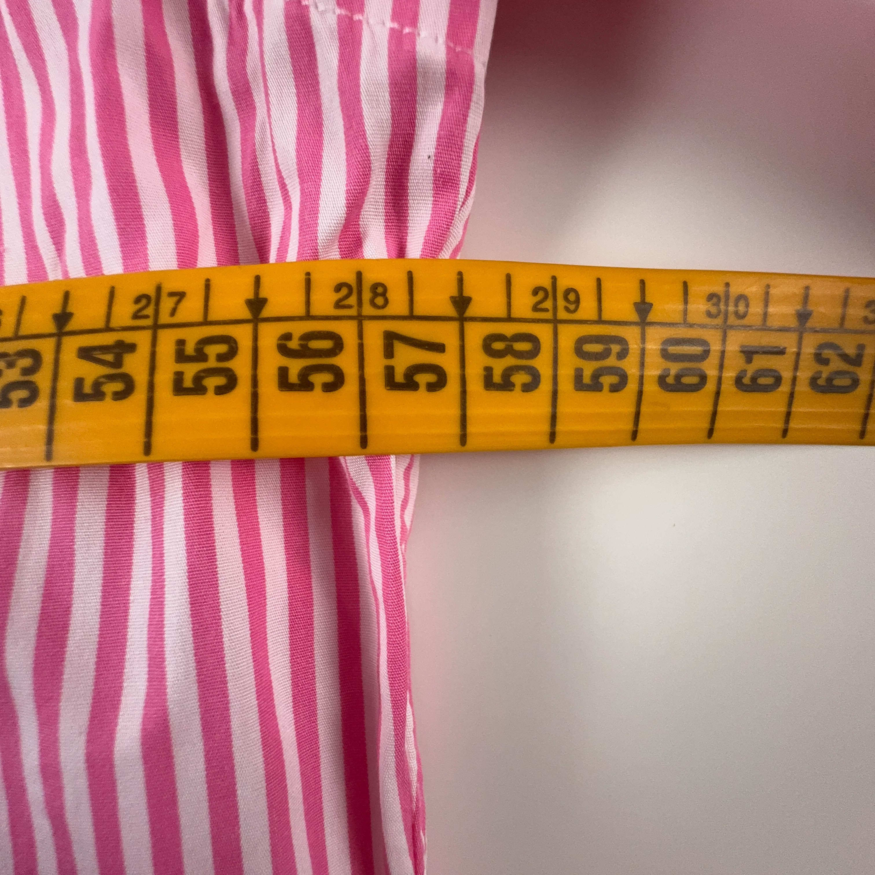 Camicia Ralph Lauren a righe rosa e bianca in cotone - Taglia L/XL uomo