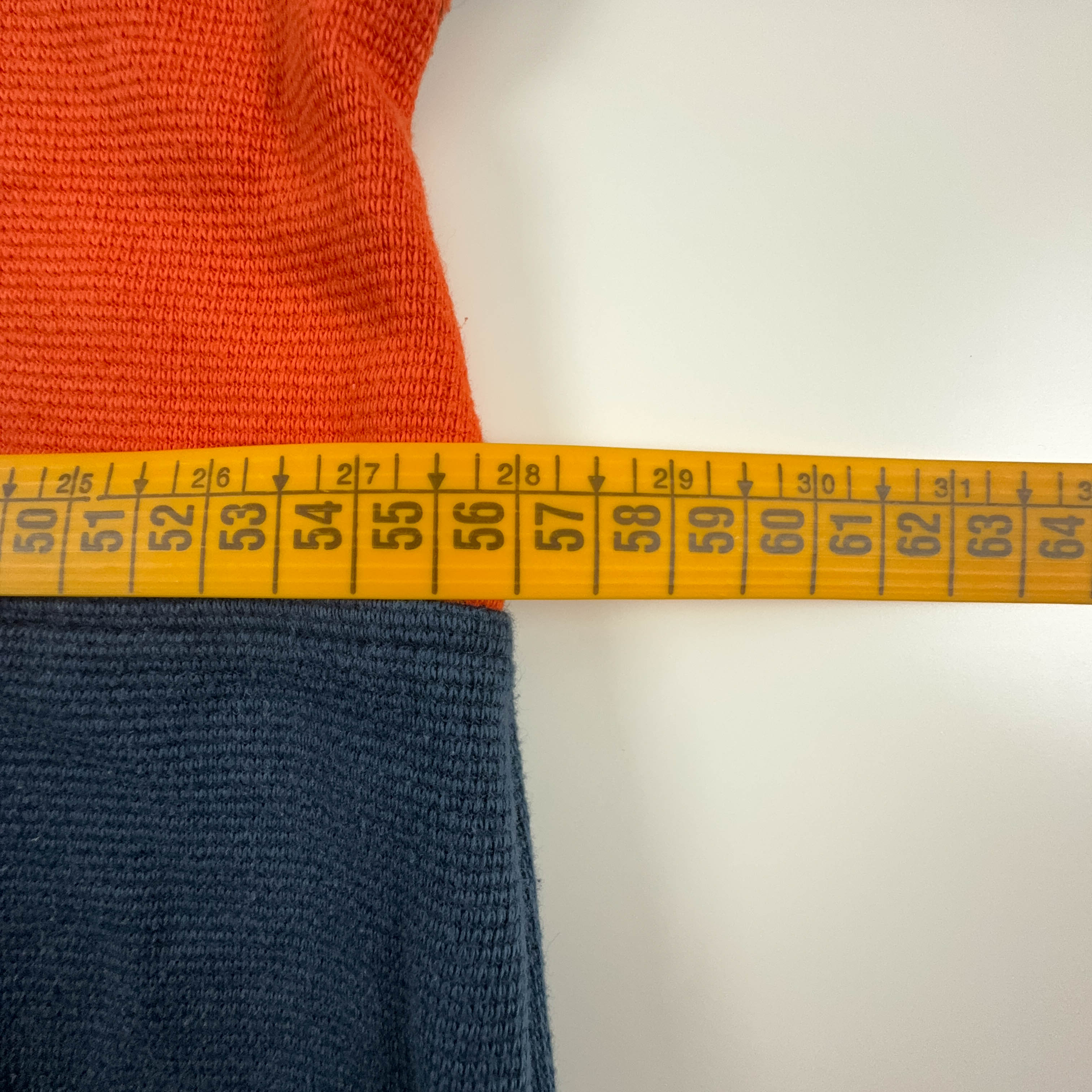 Felpa Nike Vintage blu scuro e arancione con zip e loghi ricamati anni 90 - Taglia XL 188 uomo