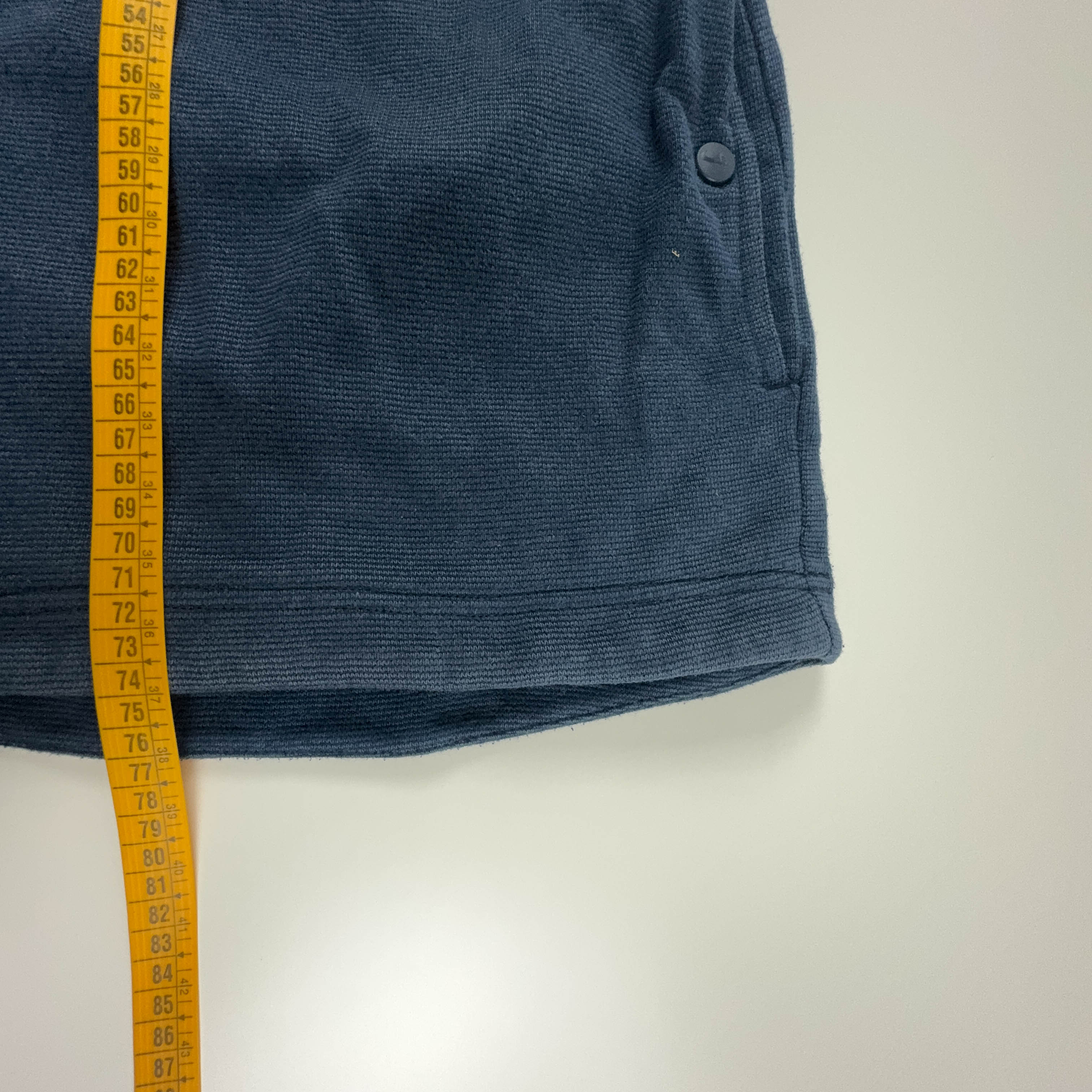 Felpa Nike Vintage blu scuro e arancione con zip e loghi ricamati anni 90 - Taglia XL 188 uomo