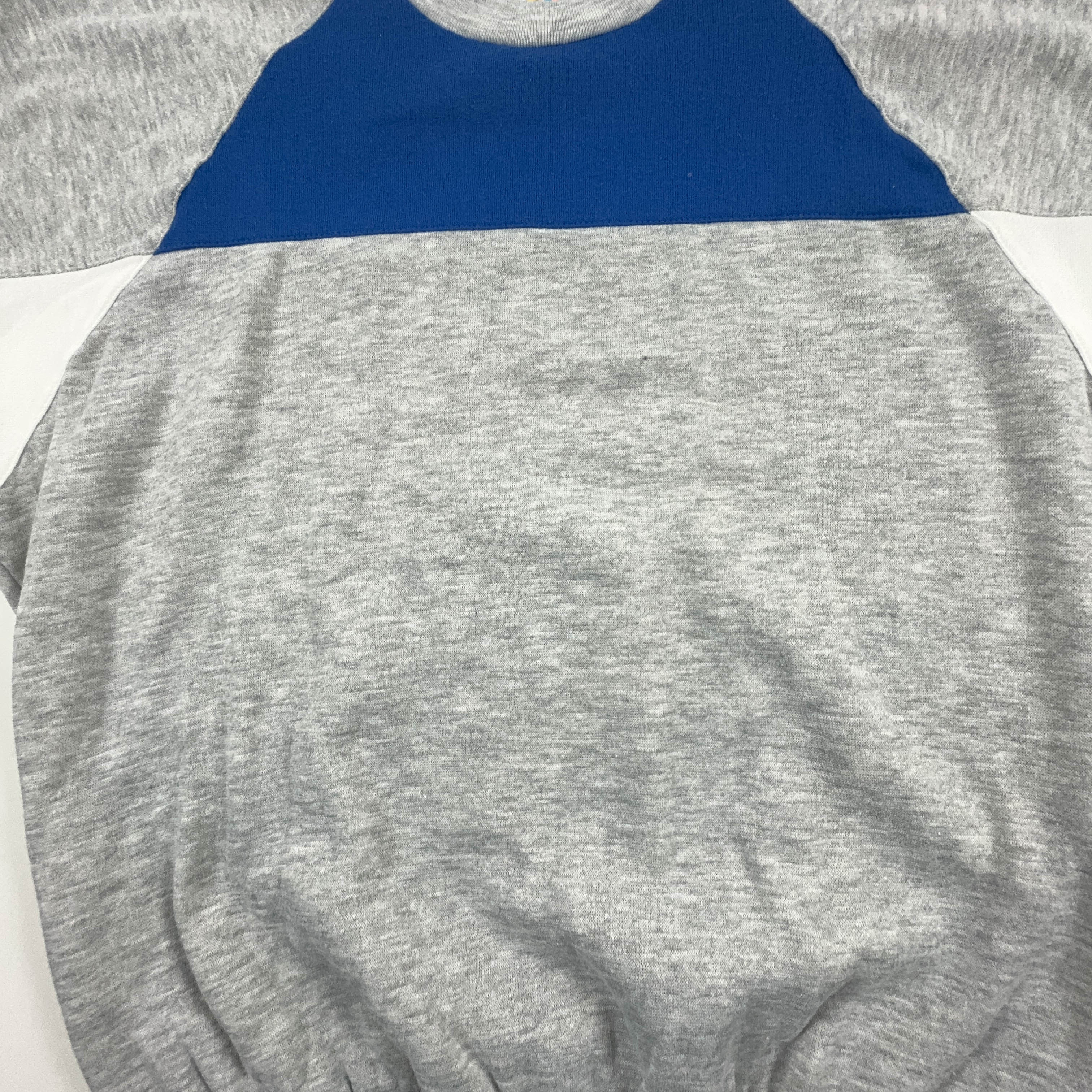 Felpa Adidas Vintage grigia e blu a girocollo anni 80 - Taglia D7 F180 uomo