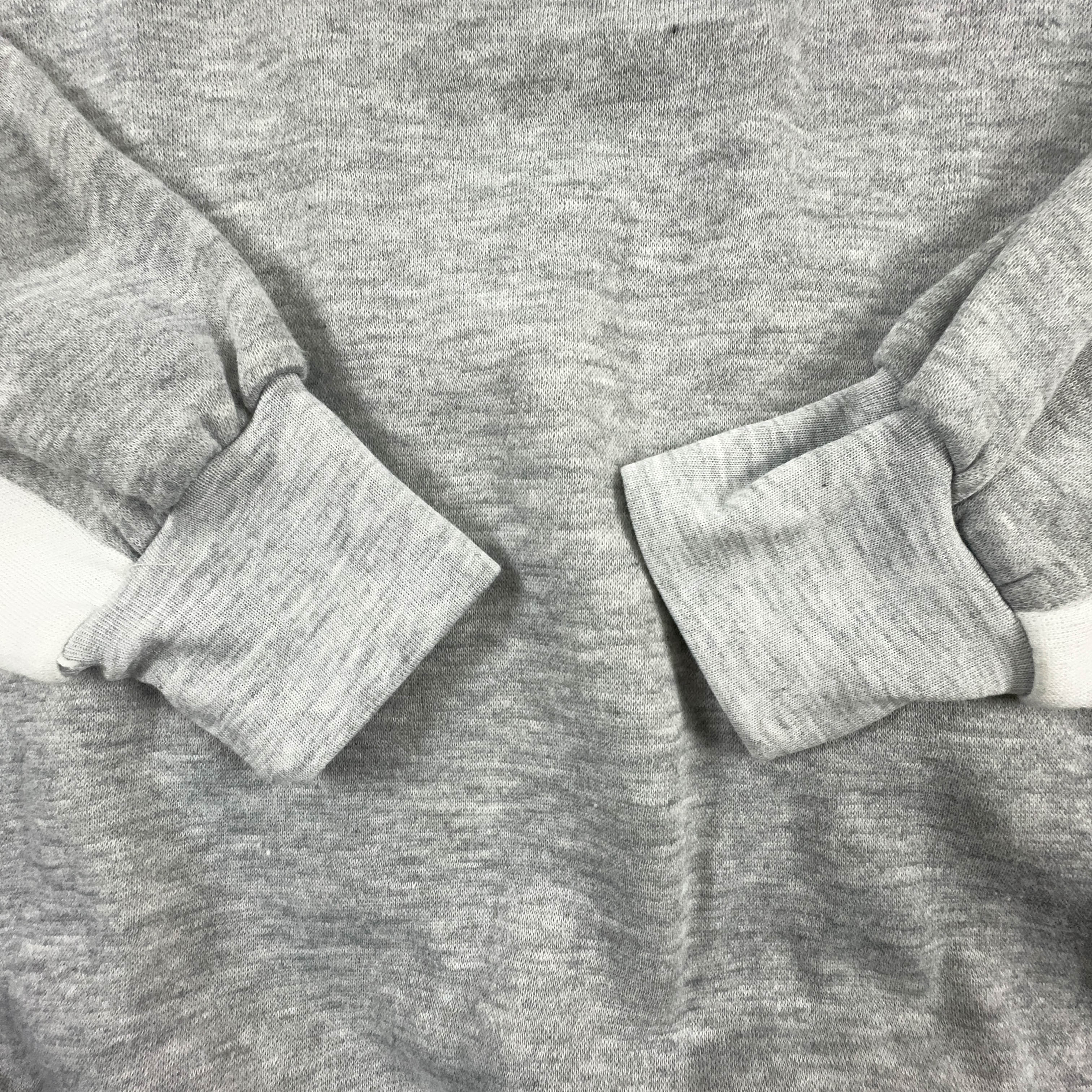 Felpa Adidas Vintage grigia e blu a girocollo anni 80 - Taglia D7 F180 uomo