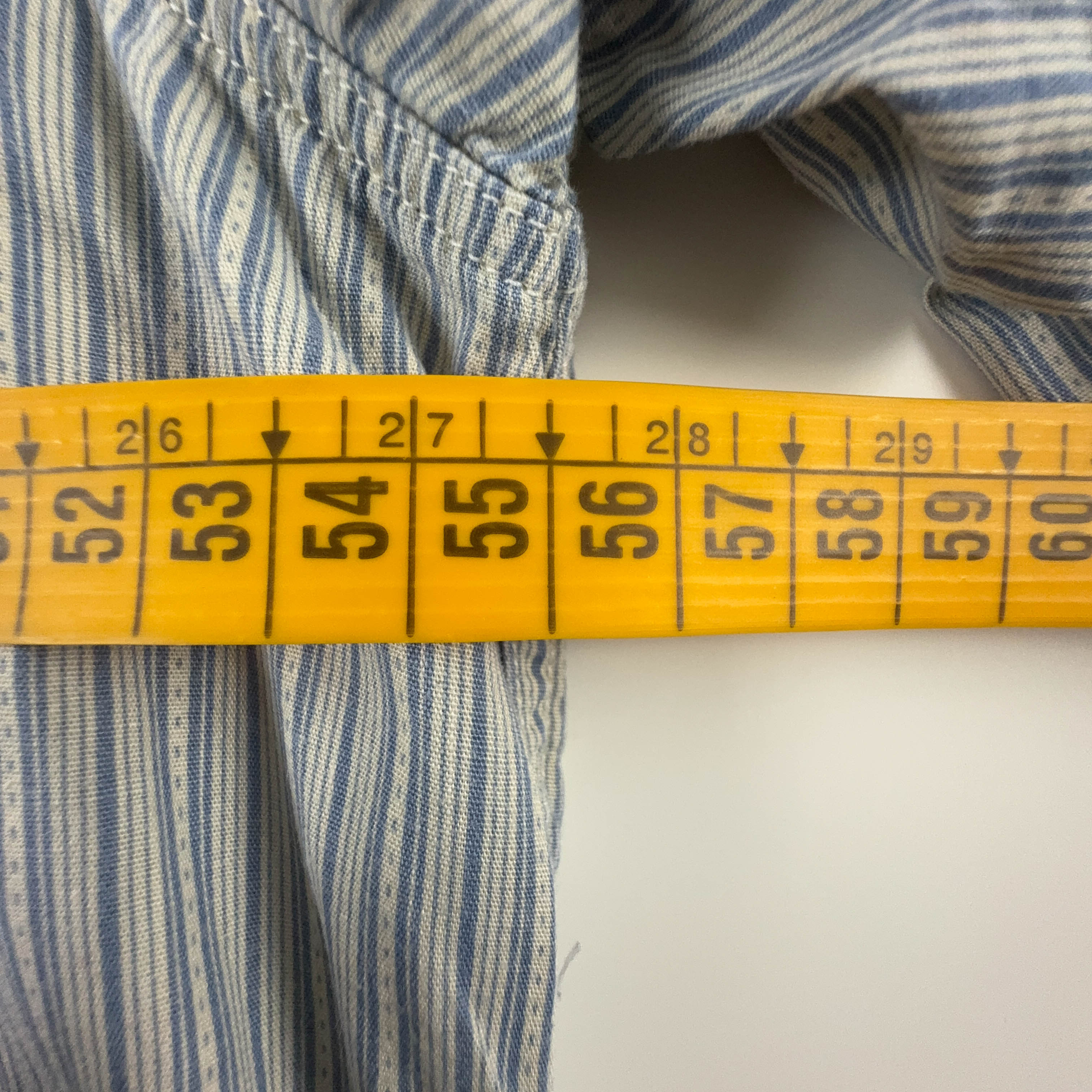 Camicia Ralph Lauren a righe bianca ed azzurra in cotone - Taglia M uomo