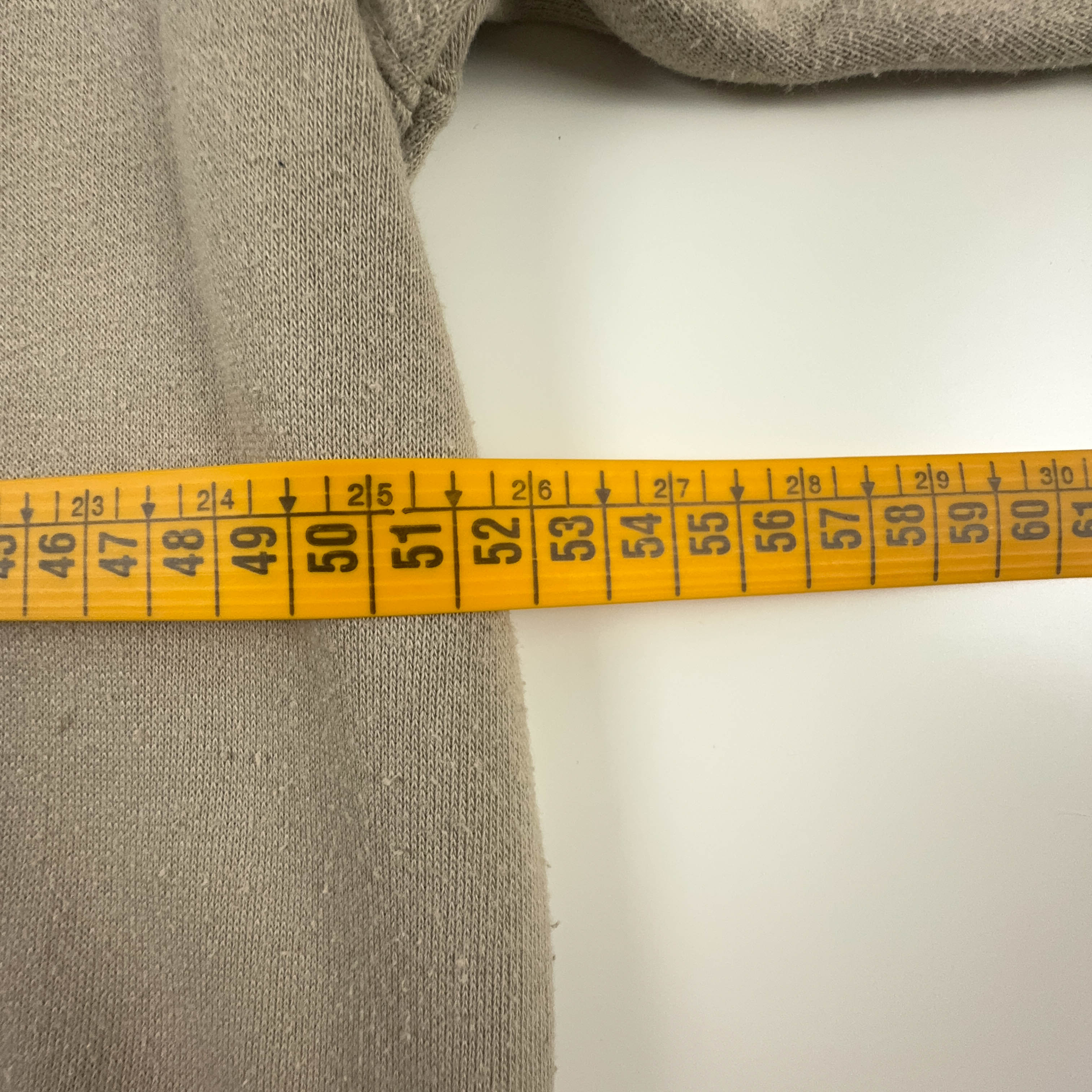 Felpa Champion Vintage beige a girocollo anni 2000 con ricamo - Taglia S/M uomo