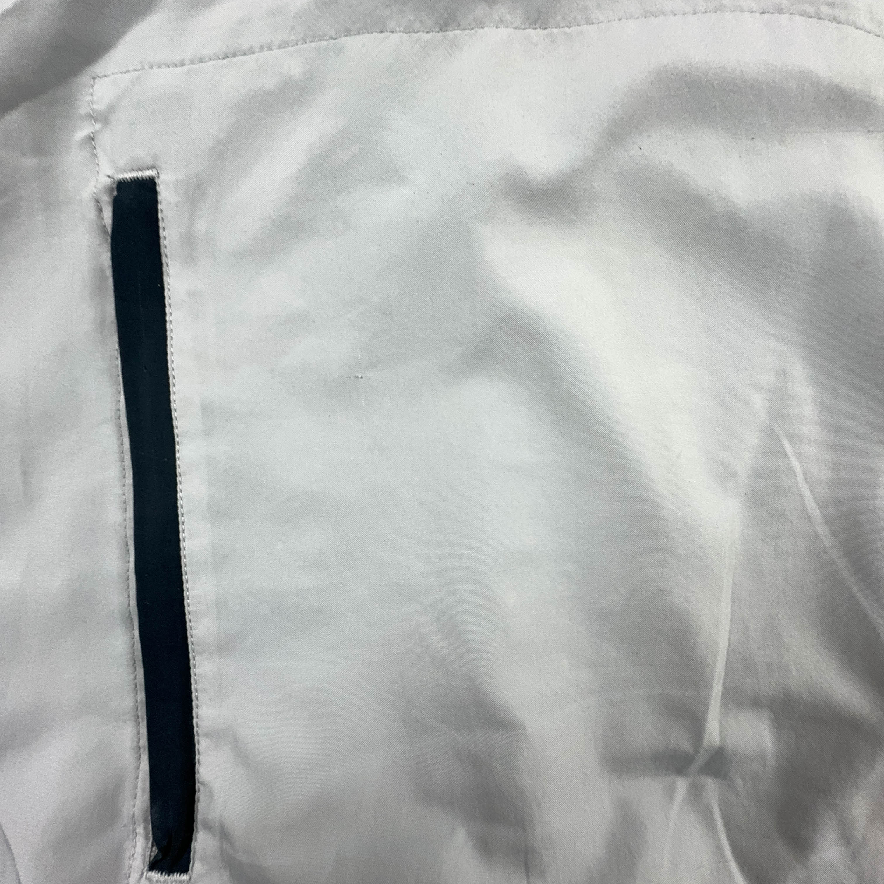 Giacca a vento Reebok Vintage grigia e blu con zip anni 2000 - Taglia XL uomo