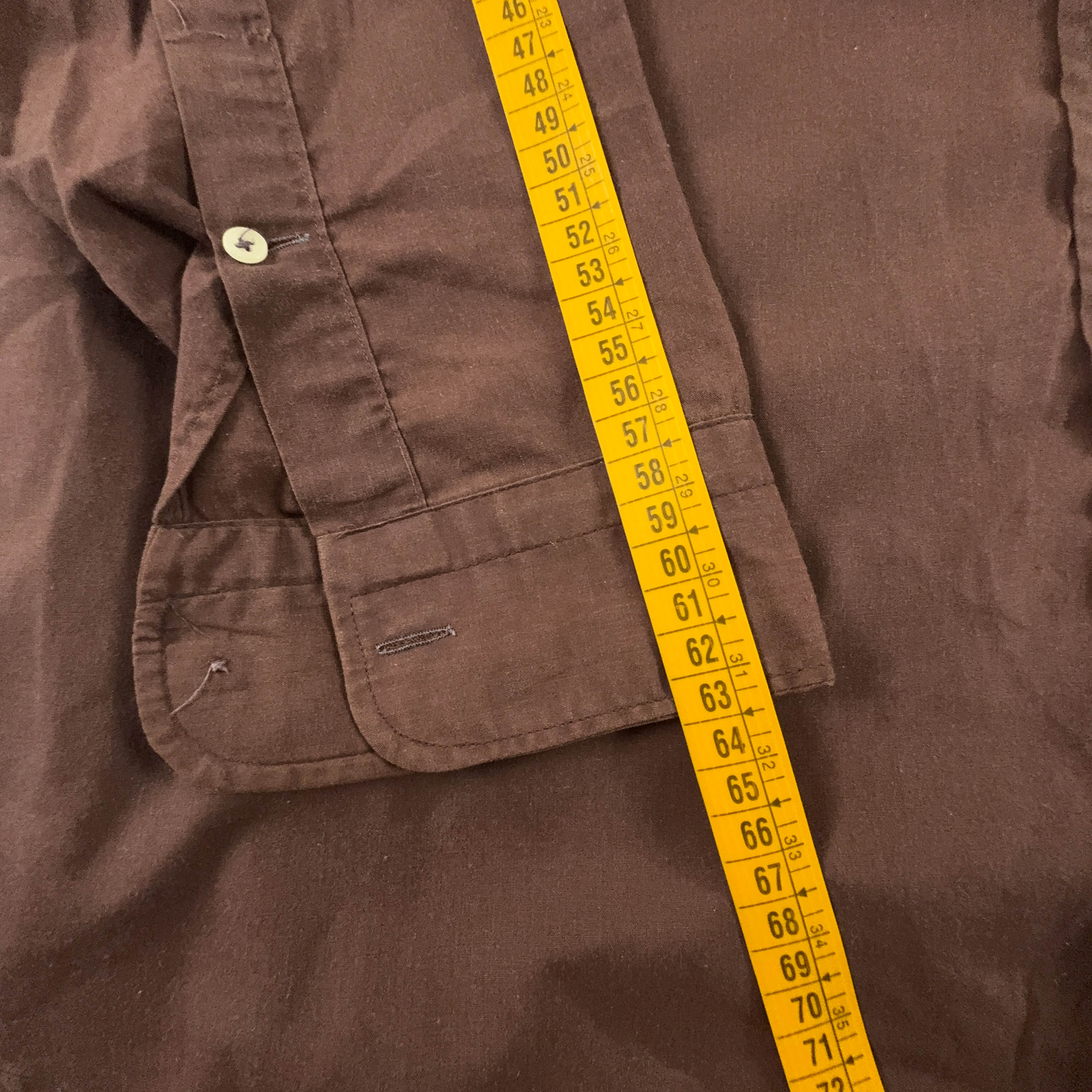 Camicia Ralph Lauren marrone a tinta unita in cotone - Taglia 17 uomo