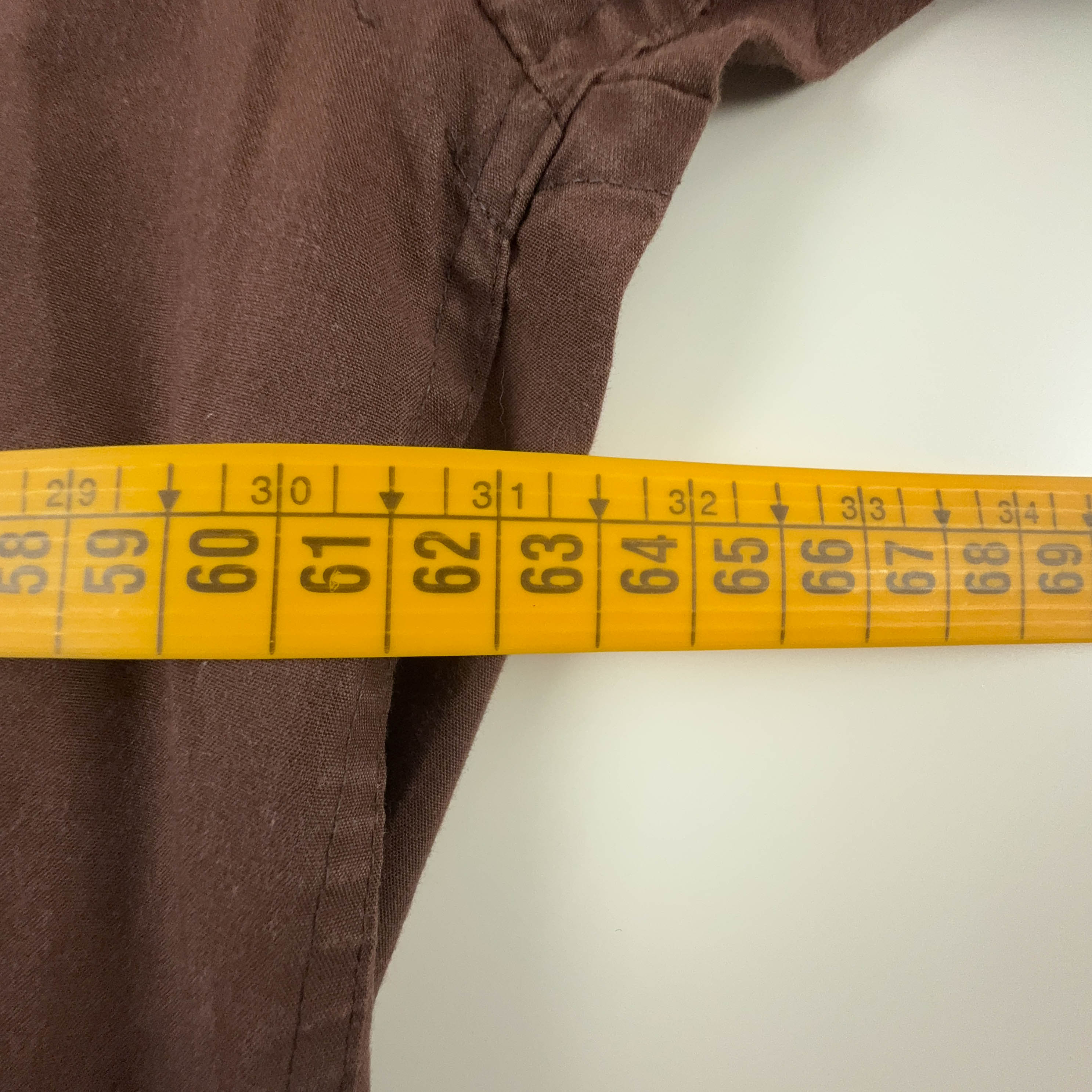 Camicia Ralph Lauren marrone a tinta unita in cotone - Taglia 17 uomo