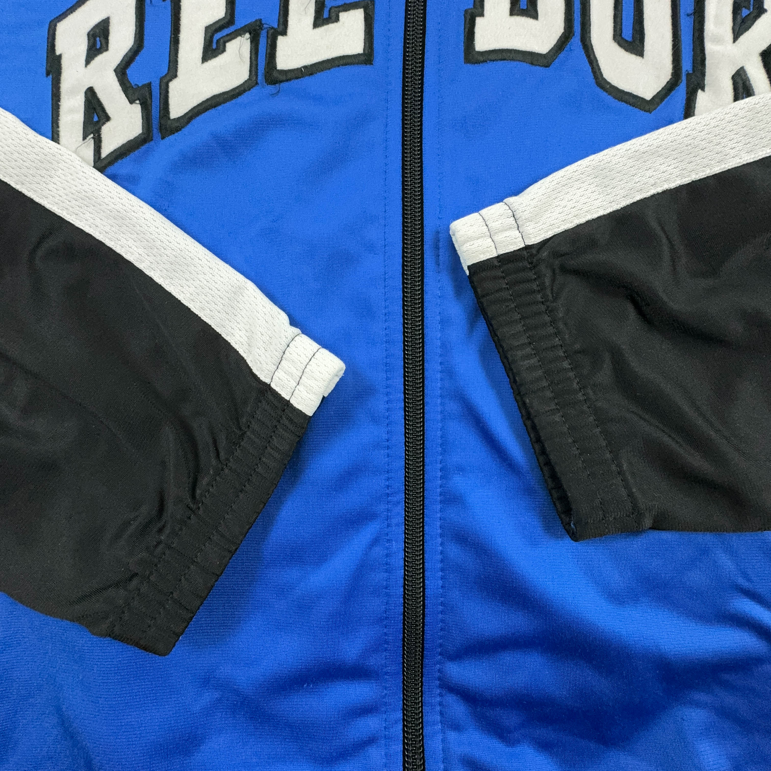 Felpa Reebok Vintage blu e nera con zip anni 90 - Taglia M/L uomo