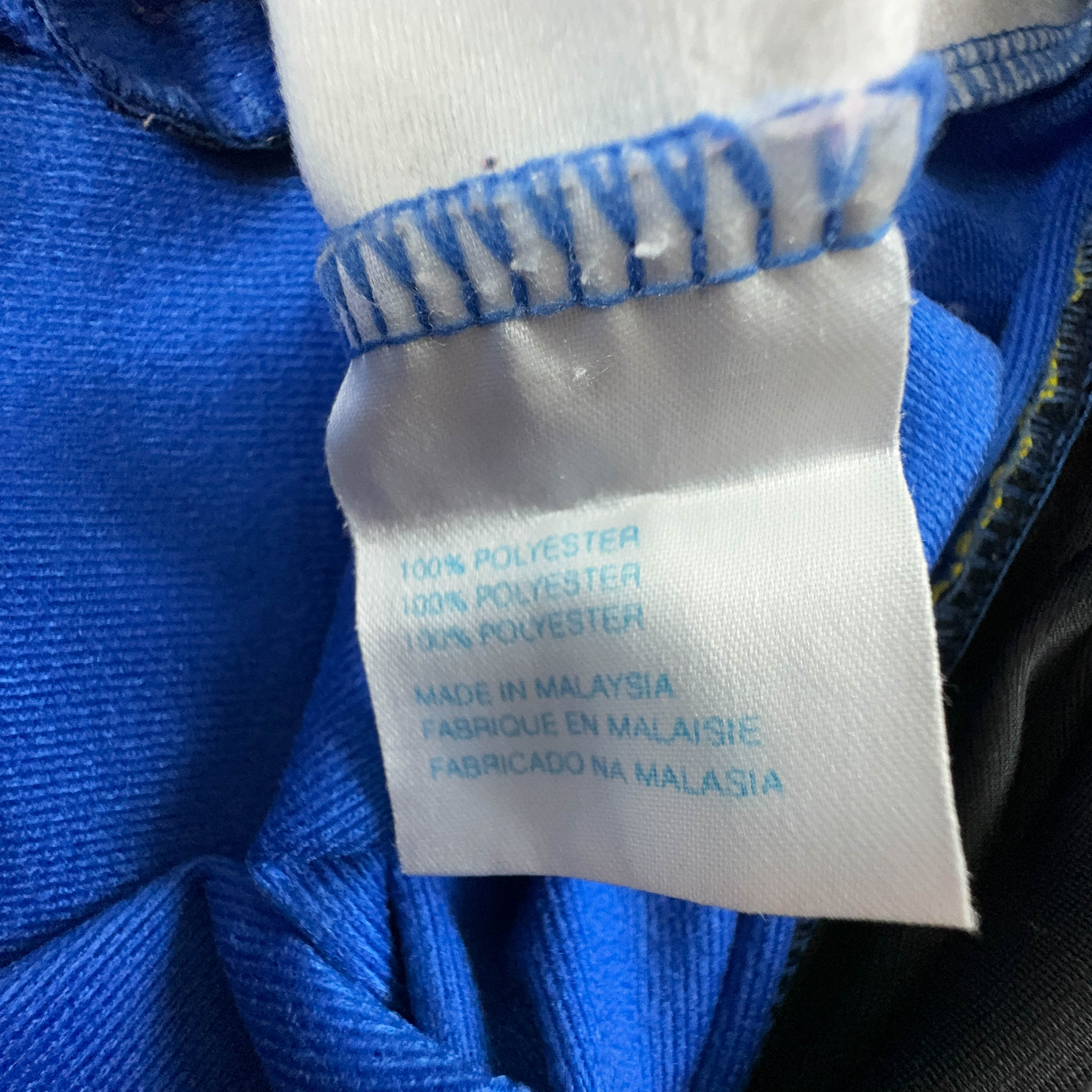 Felpa Reebok Vintage blu e nera con zip anni 90 - Taglia M/L uomo