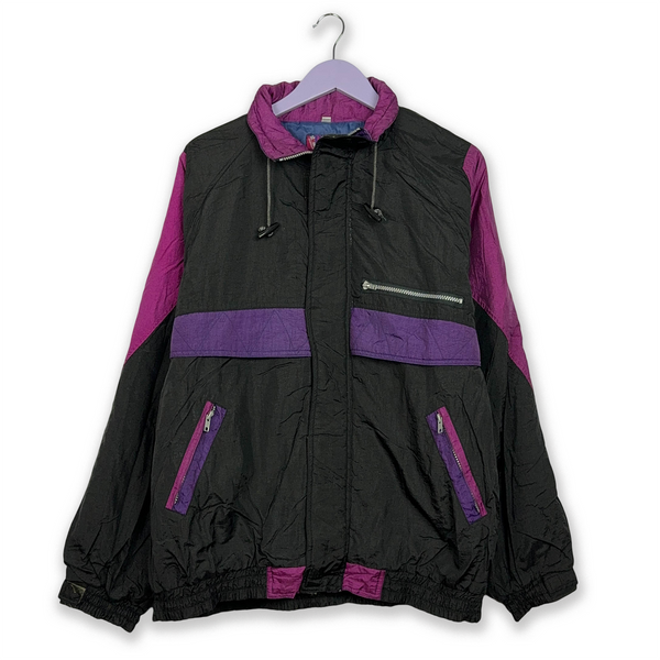 Giacca da Sci/Snowboard Vintage nera e viola - Taglia M/L uomo