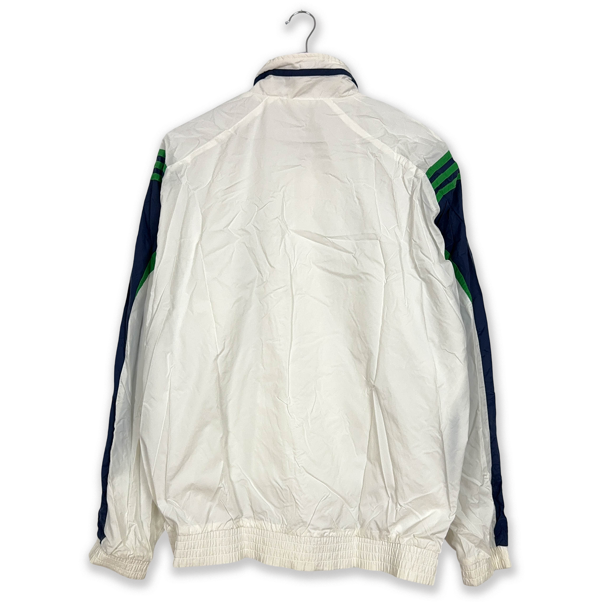 Giacca a vento Adidas Vintage tennis bianca con zip anni 90 - Taglia D8 F192 uomo