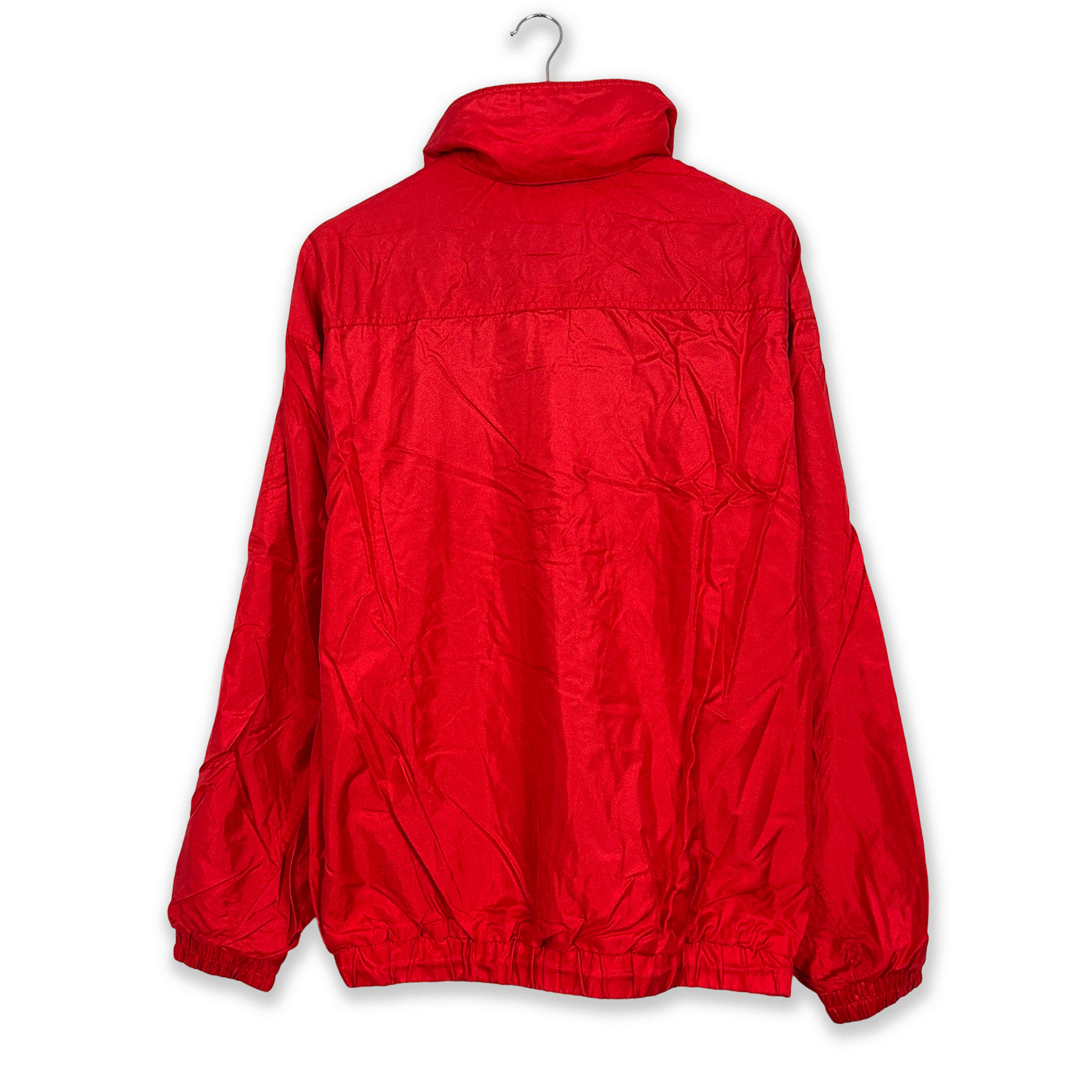 Giacca a vento Descente Vintage rossa a mezza zip con cappuccio anni 90 - Taglia 50 uomo