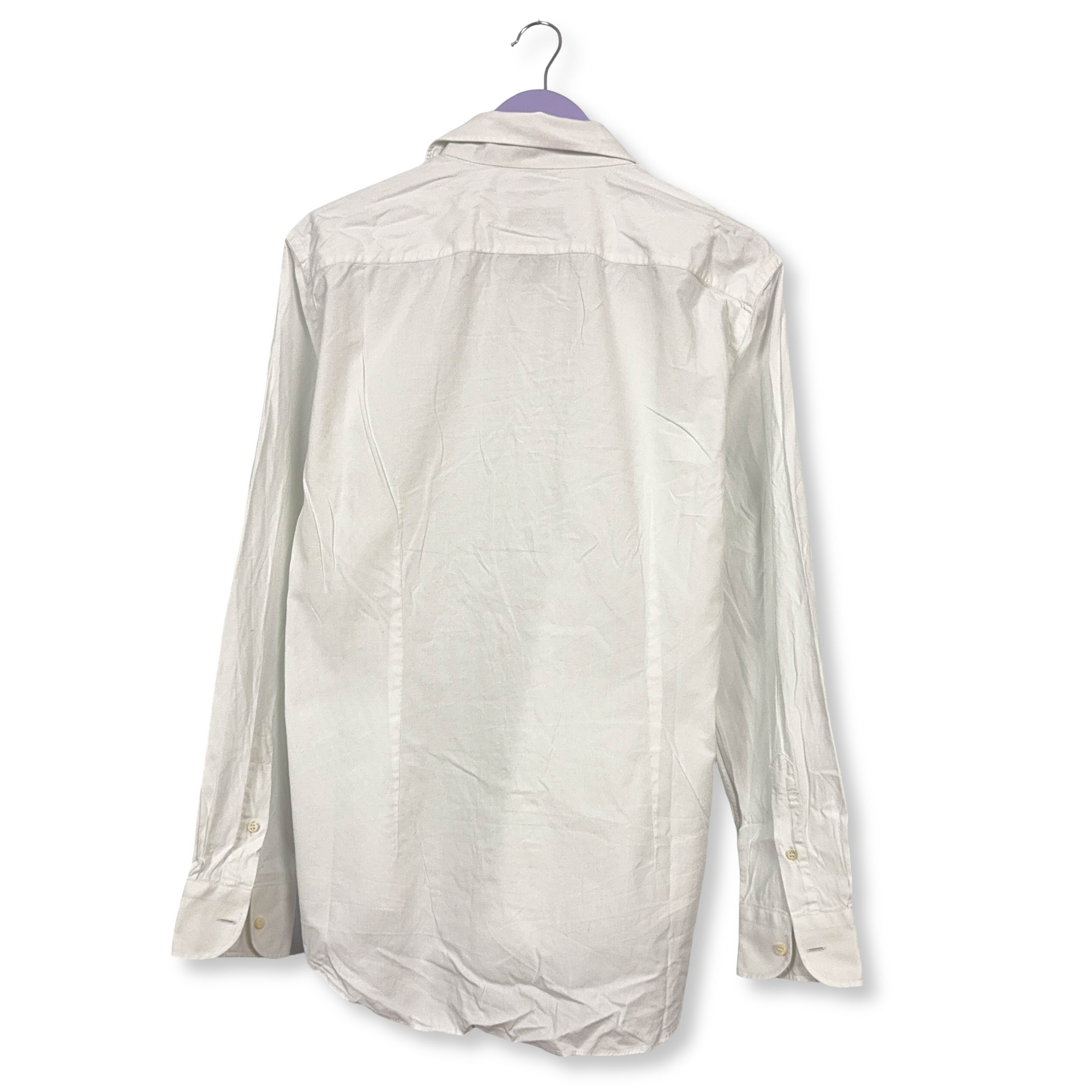 Camicia Salvatore Ferragamo bianca a tinta unita - Taglia 16/41 uomo