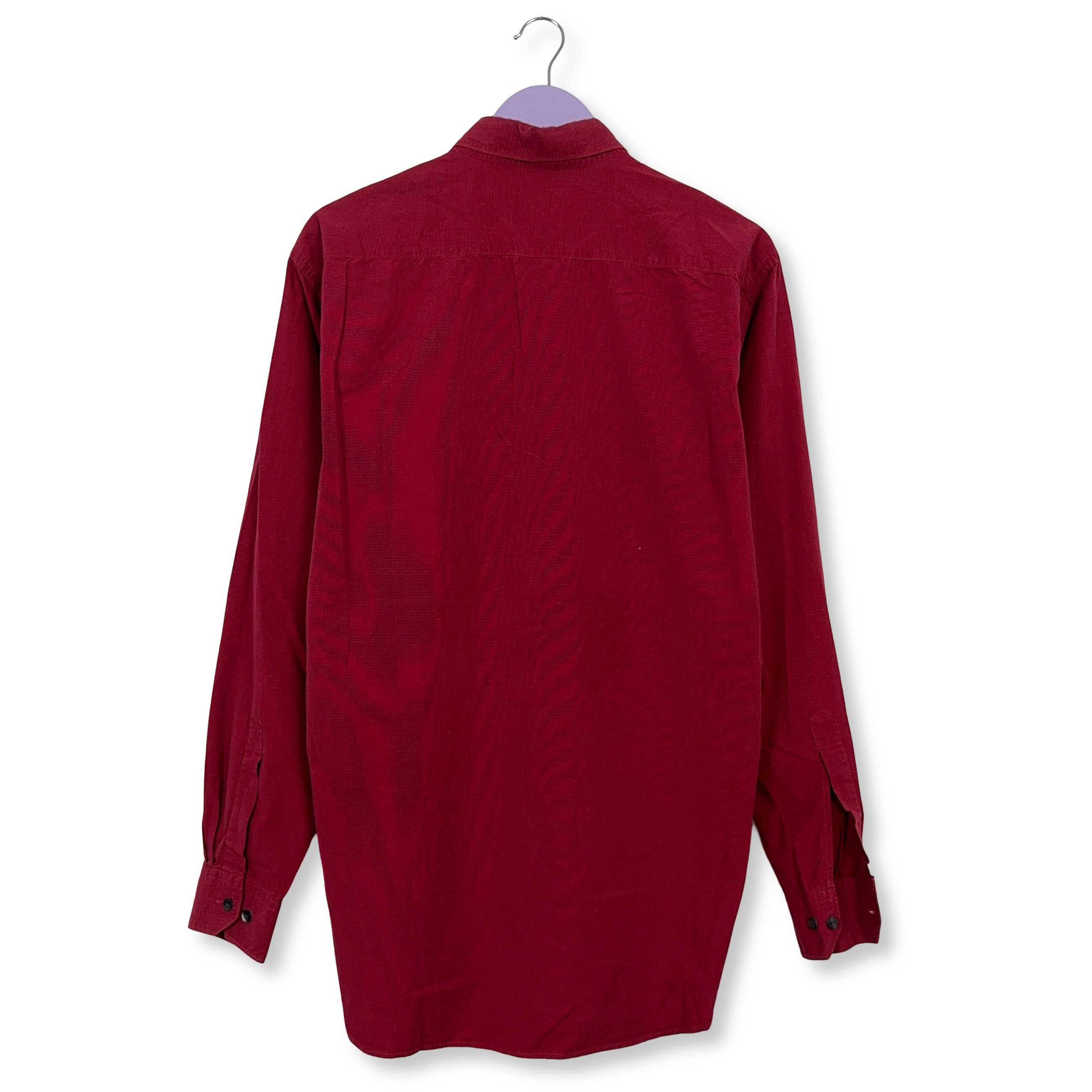 Camicia Hugo Boss rossa a tinta unita - Taglia 40 uomo