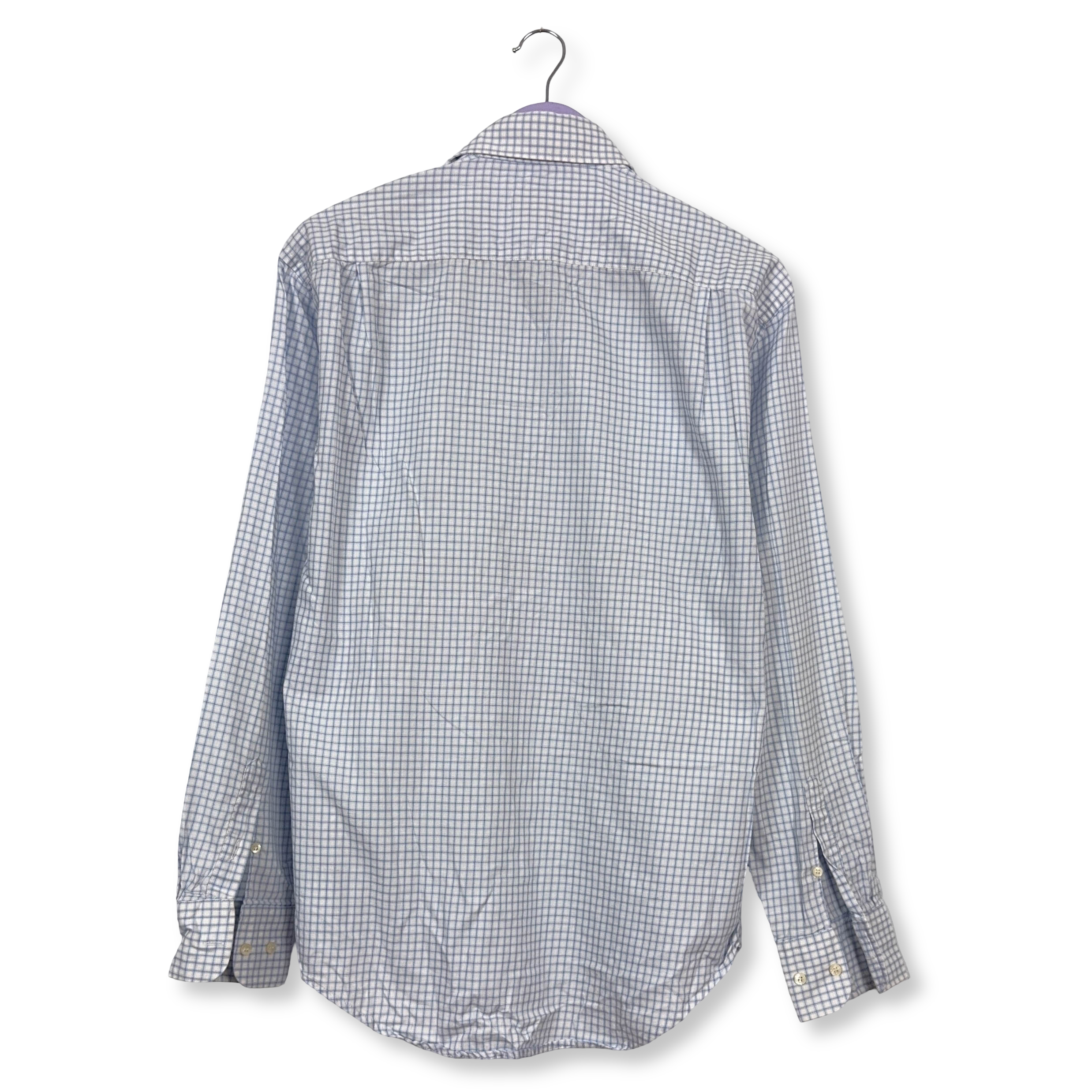 Camicia Valentino a quadri bianca e azzurra - Taglia M/L uomo