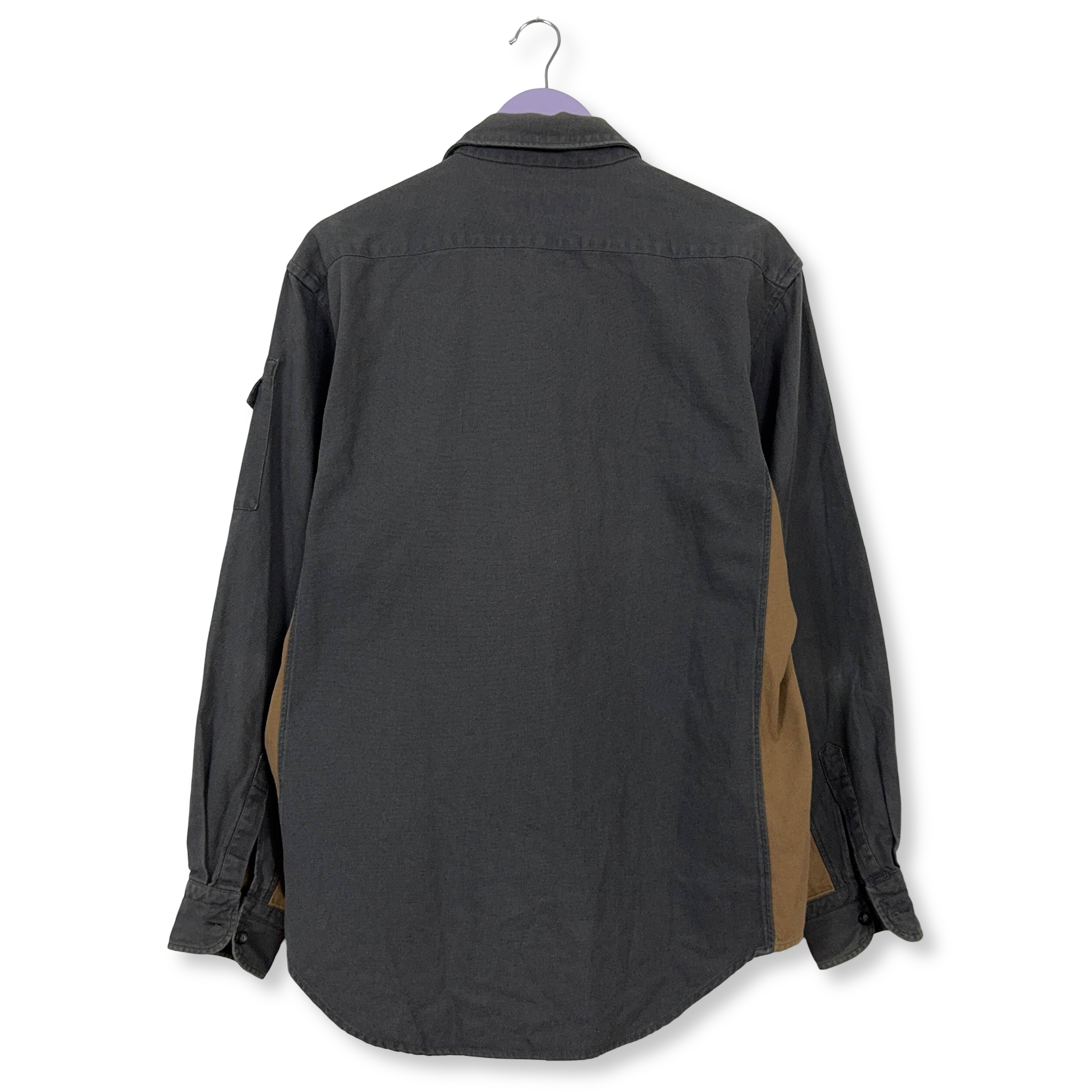 Camicia Napapijri Vintage grigia e marrone in cotone - Taglia L uomo