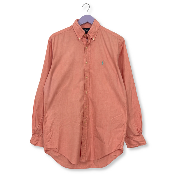 Camicia Ralph Lauren corallo a tinta unita classic fit - Taglia M/L uomo