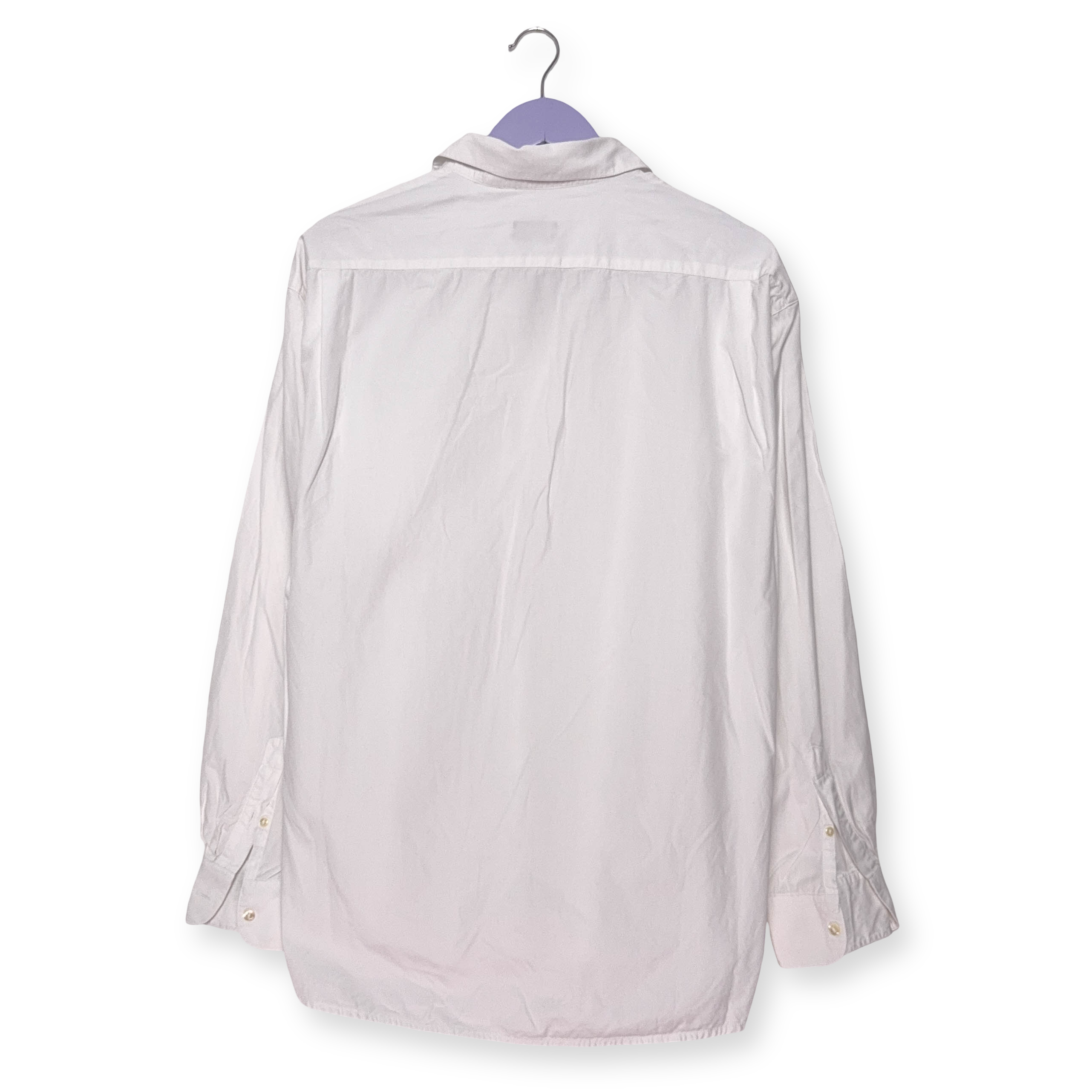 Camicia Kenzo Vintage bianca tinta unita a manica lunga - Taglia 42 uomo