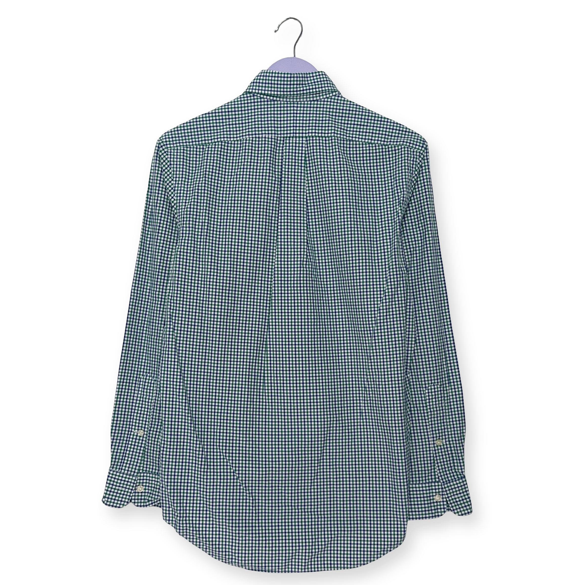 Camicia Ralph Lauren a quadri blu verde bianca a manica lunga - Taglia S uomo