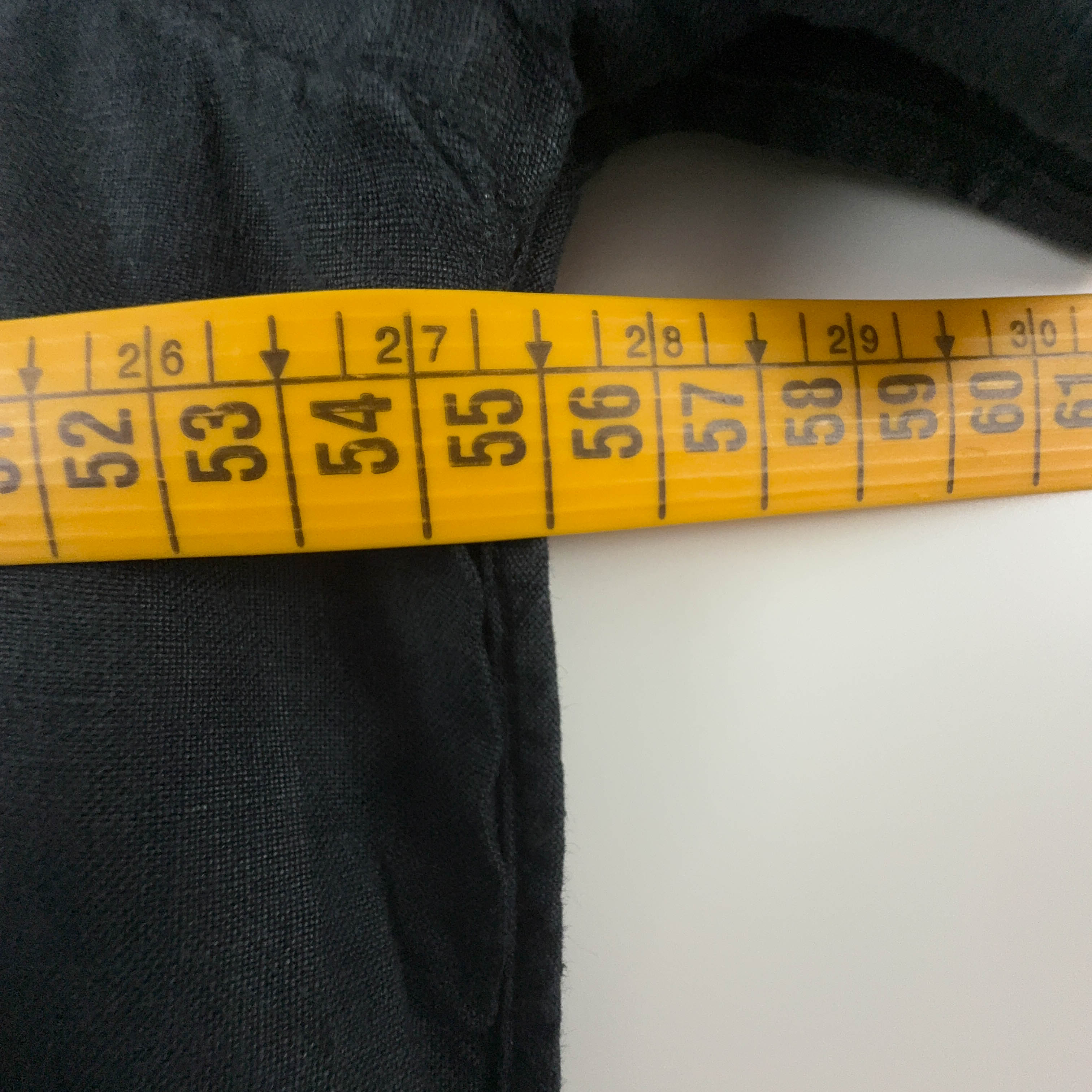 Camicia Ralph Lauren Vintage nera a tinta unita 100% lino - Taglia L uomo