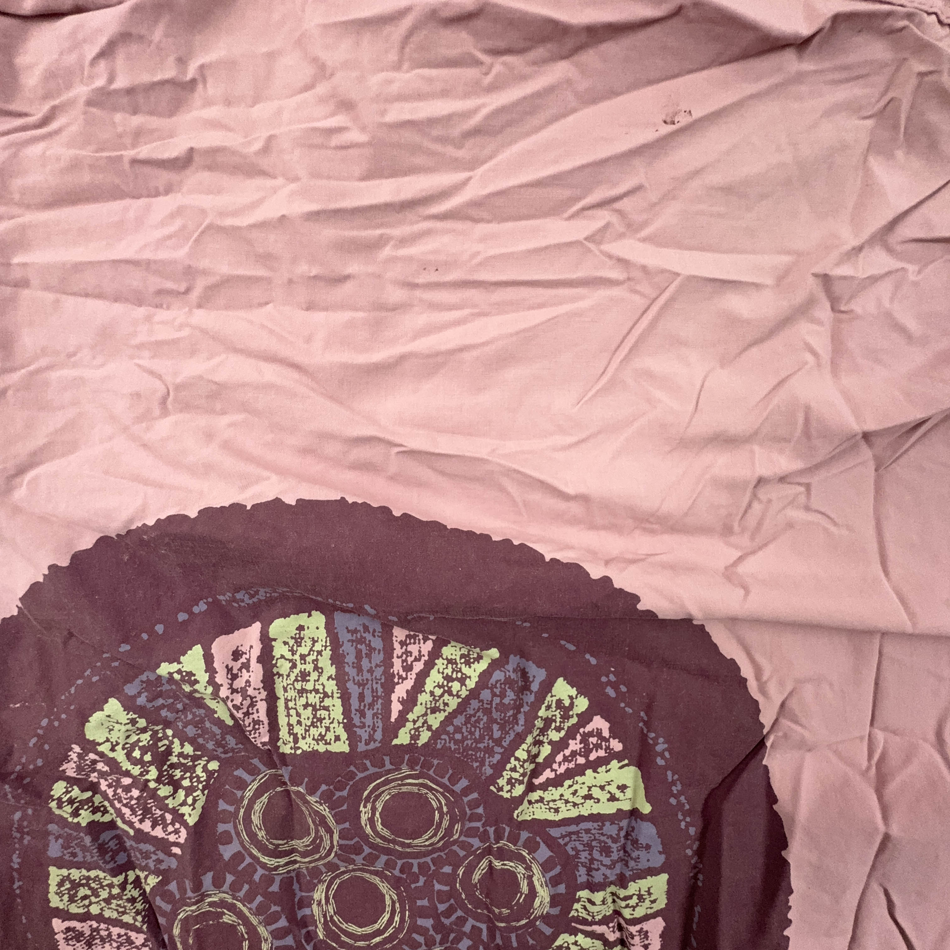 Giacca a vento Vintage rosa con stampa anni 80 90 con zip - Taglia S uomo