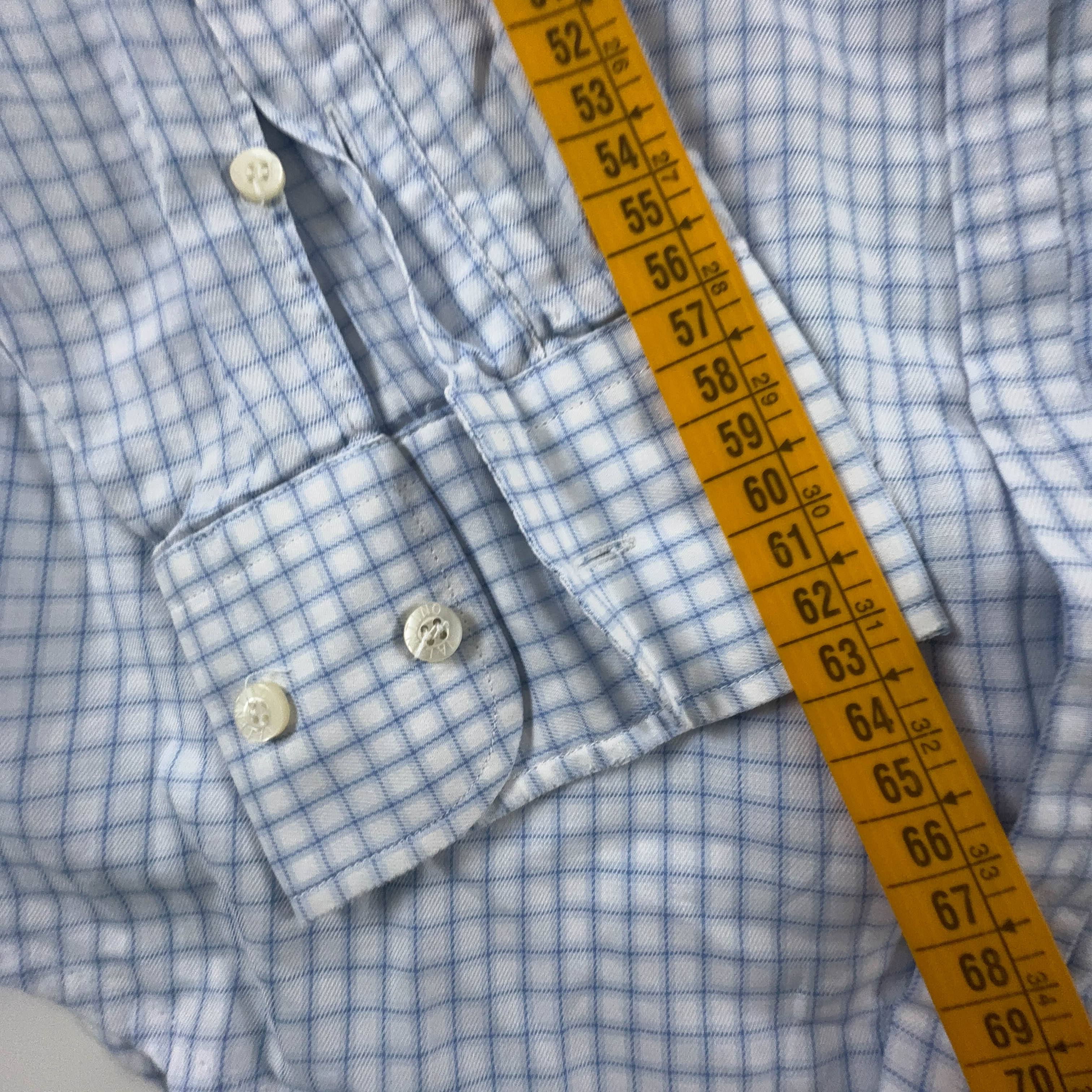 Camicia Valentino a quadri bianca e azzurra - Taglia M/L uomo