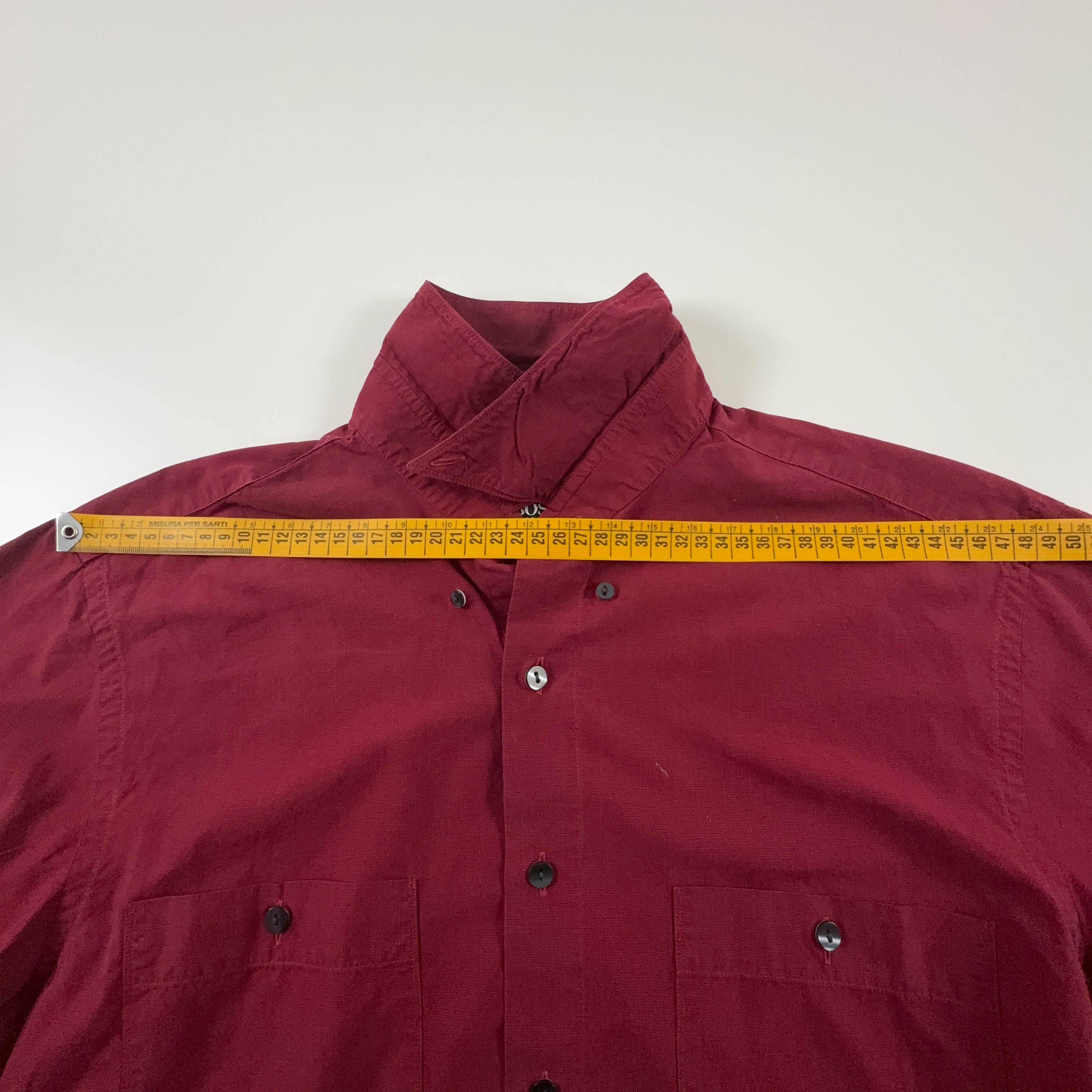 Camicia Hugo Boss rossa a tinta unita - Taglia 40 uomo