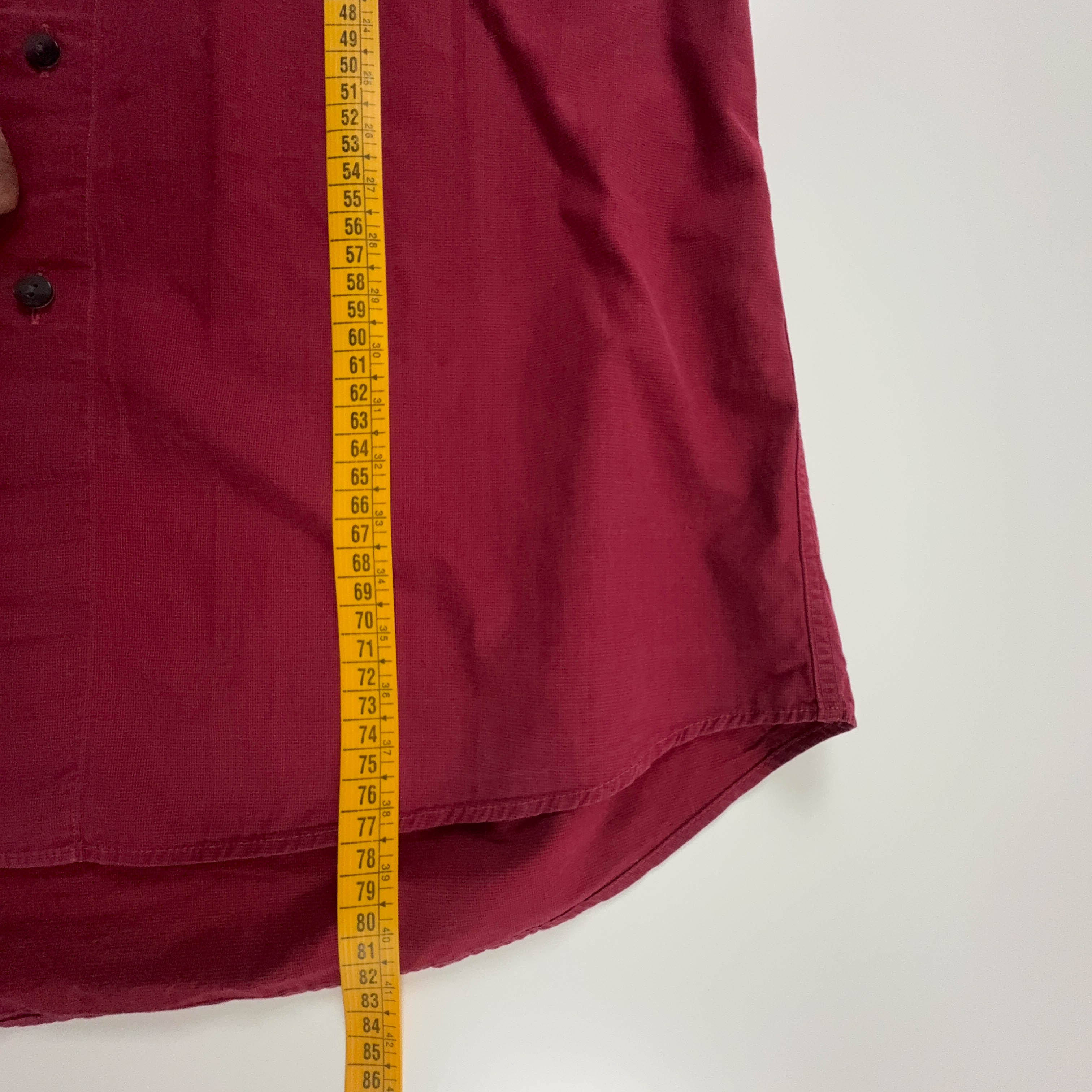Camicia Hugo Boss rossa a tinta unita - Taglia 40 uomo