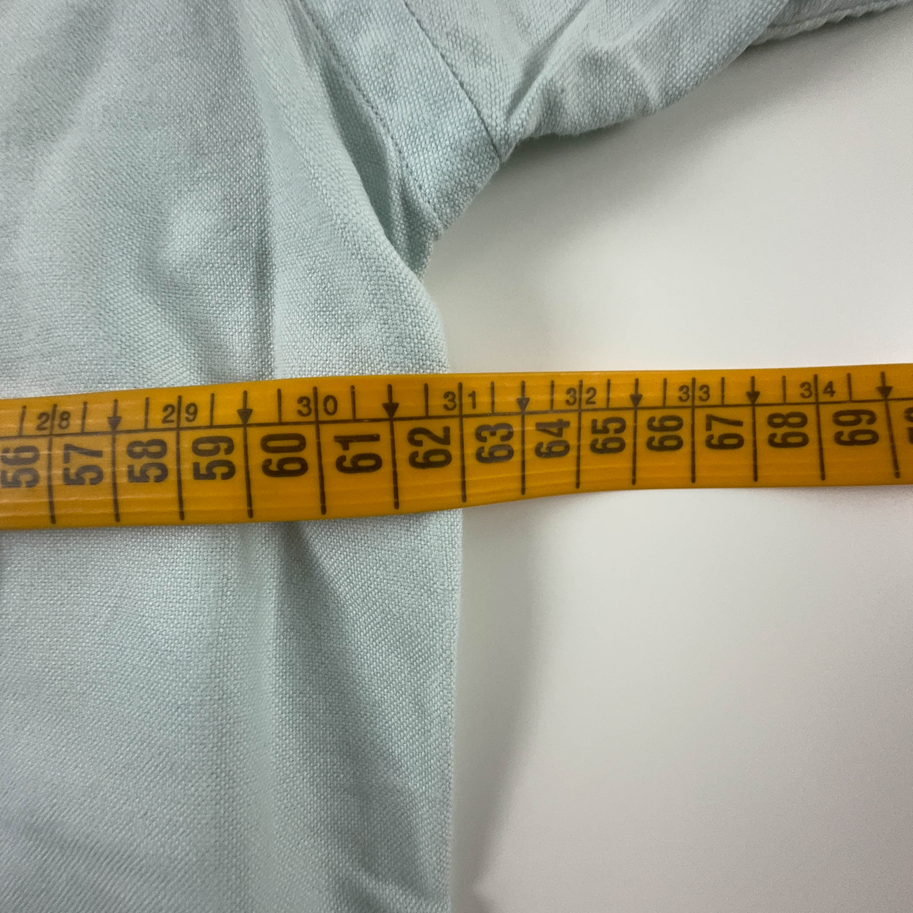 Camicia Ralph Lauren verde acqua a tinta unita in cotone - Taglia L/XL uomo