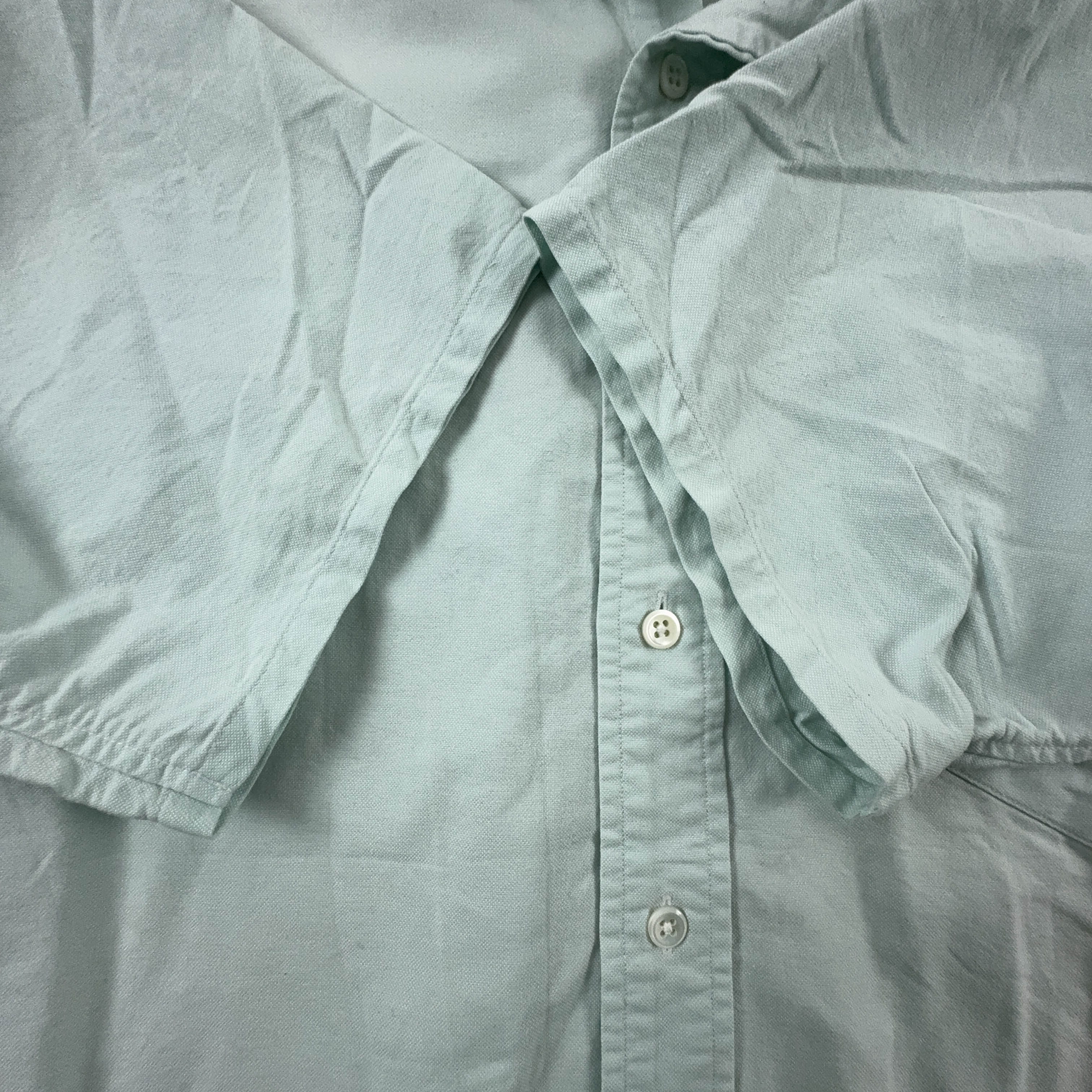 Camicia Ralph Lauren verde acqua a tinta unita in cotone - Taglia L/XL uomo