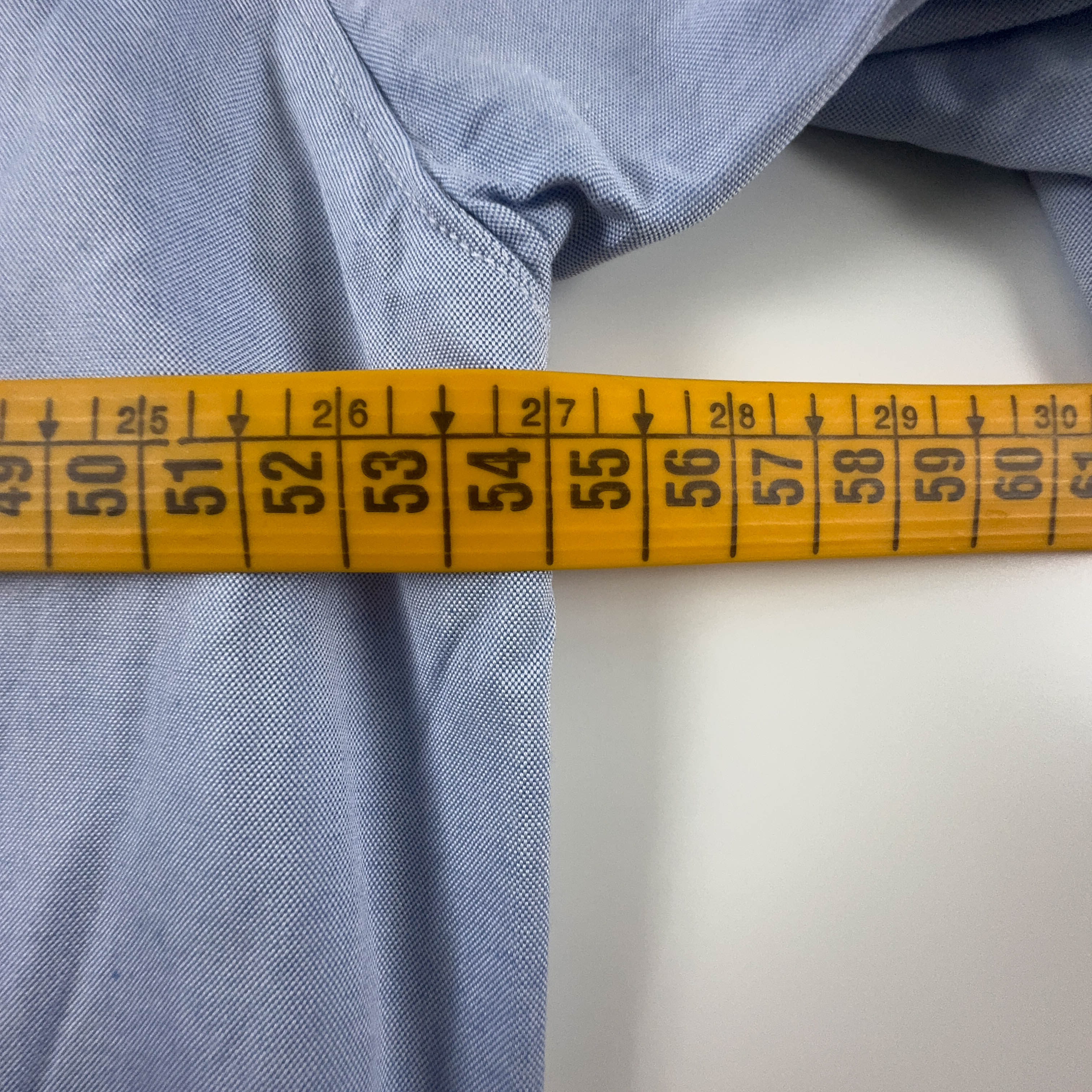 Camicia Ralph Lauren azzurra tinta unita in cotone - Taglia 17 1/2 - 35 uomo