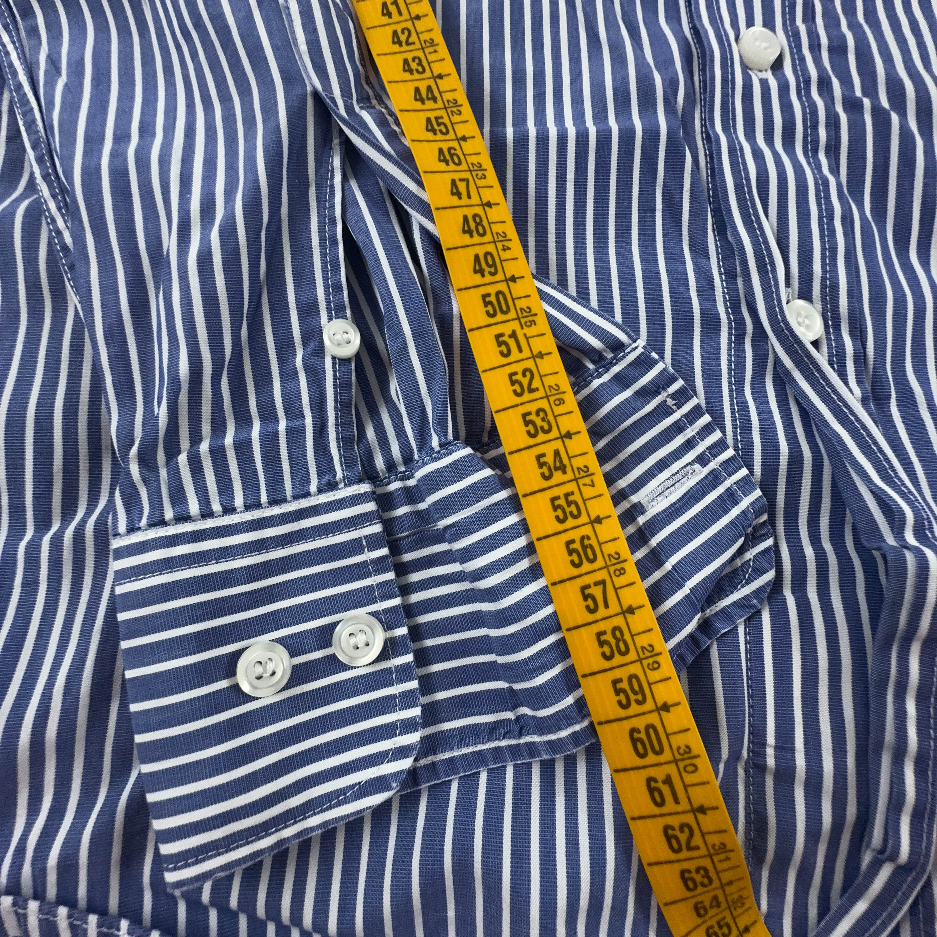 Camicia Fred Perry a righe blu e bianca in cotone slim fit - Taglia S uomo