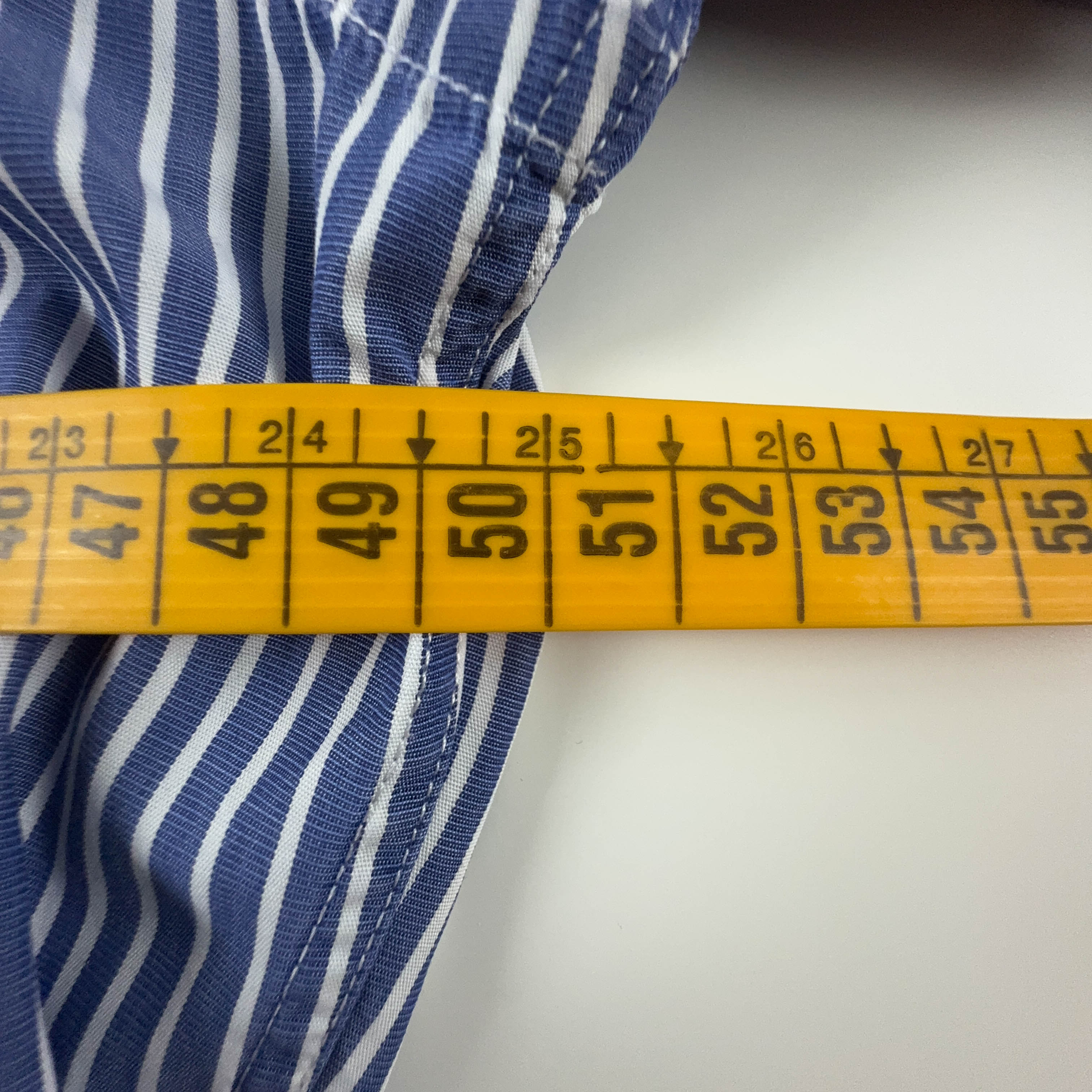 Camicia Fred Perry a righe blu e bianca in cotone slim fit - Taglia S uomo