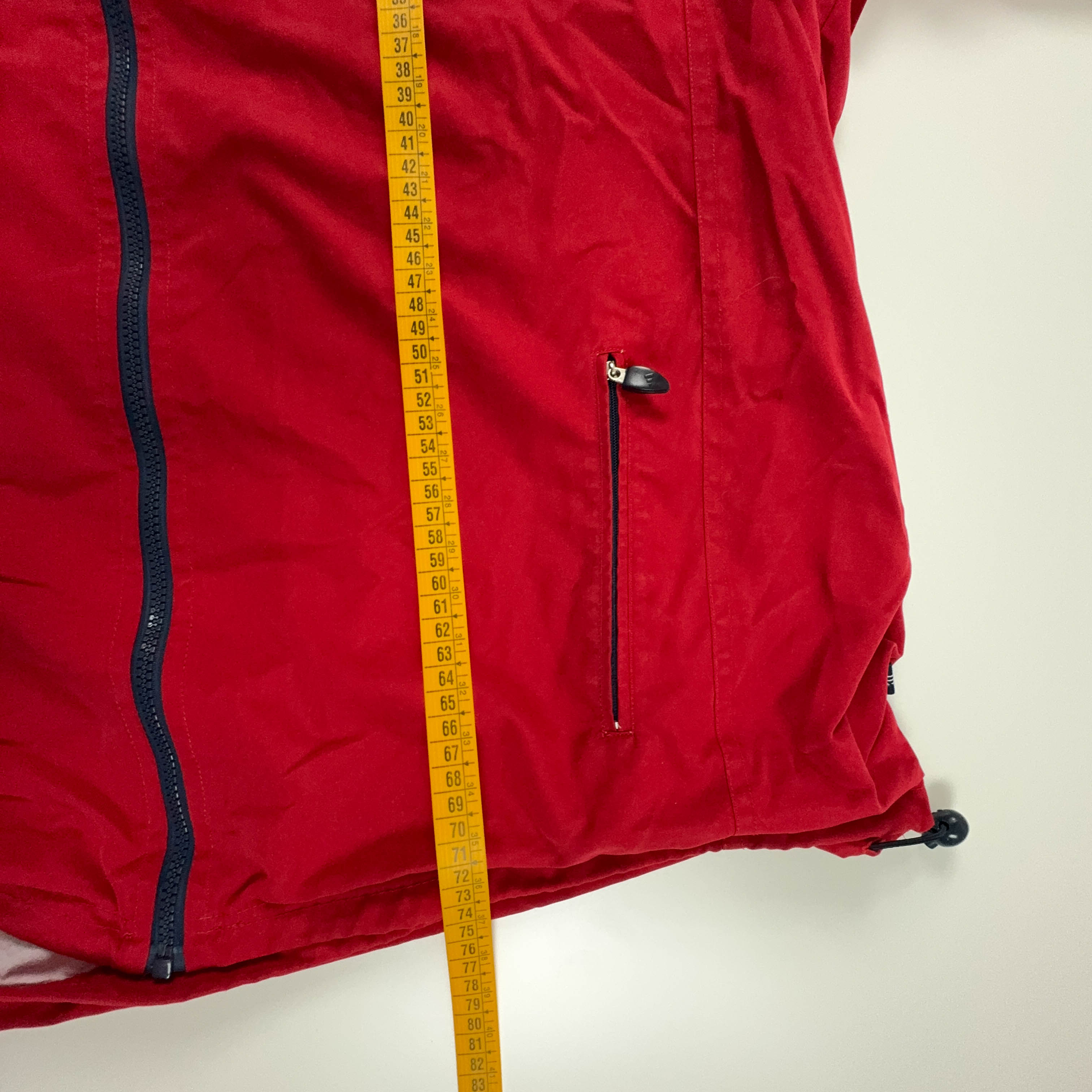 Giacca a vento Adidas Vintage rossa e blu con zip anni 2000 - Taglia XL/XXL uomo